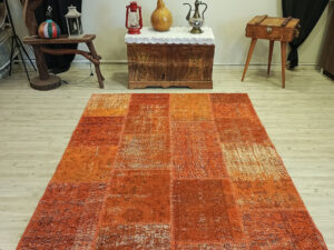 Yüzyıllık Sanat Eskitme Patchwork Halısı   160x232 cm  6408