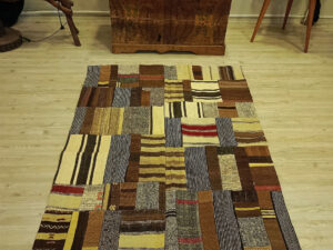 El Dokuma Özel Tasarım Patchwork Halı   116x173 cm  6414