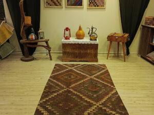 Eskitme El Dokuma Yün Patchwork Halı   120x228 cm  6419
