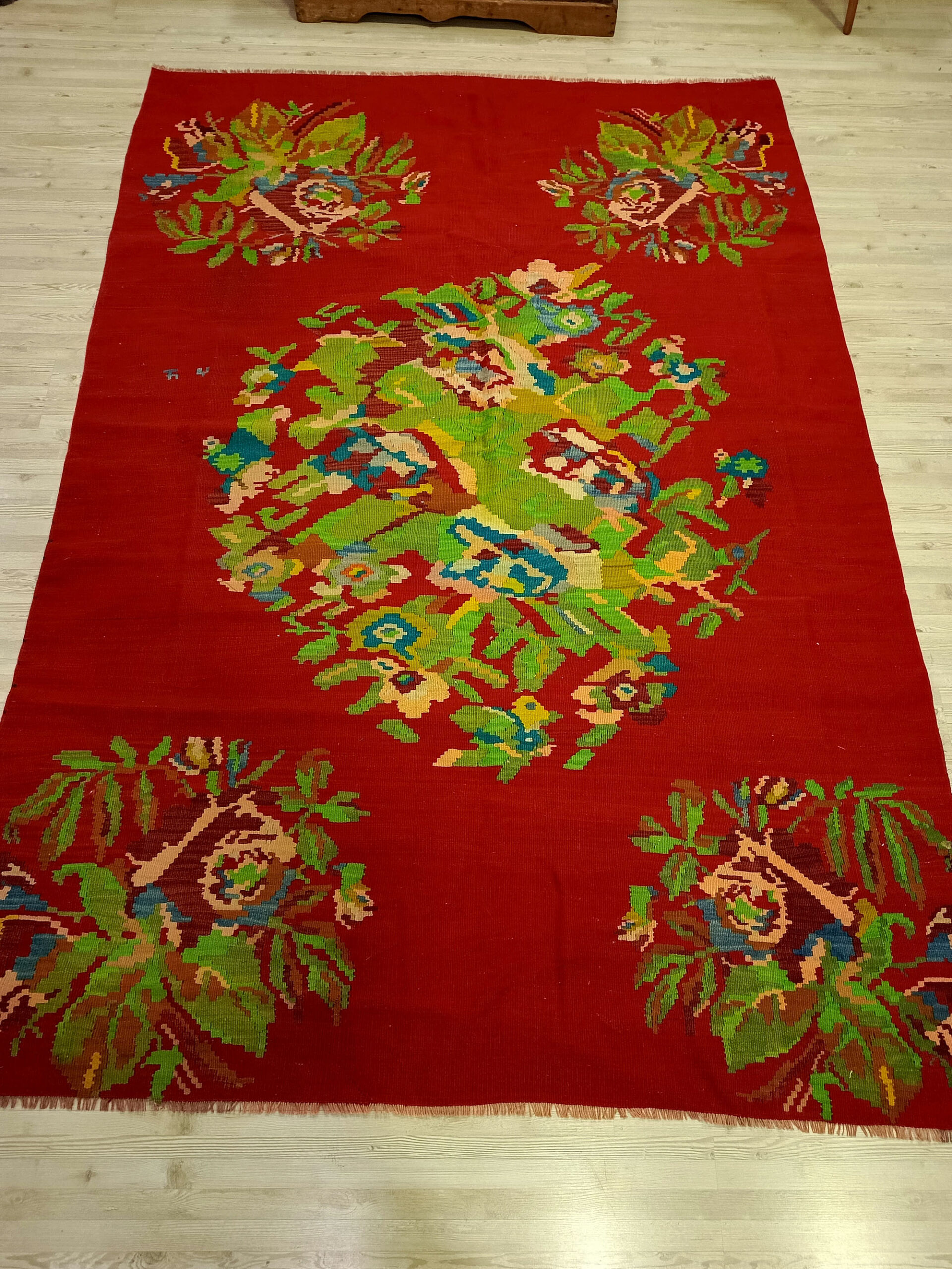Handmade Anatolian Patchwork Rug — detail view 4, handmade vintage rug