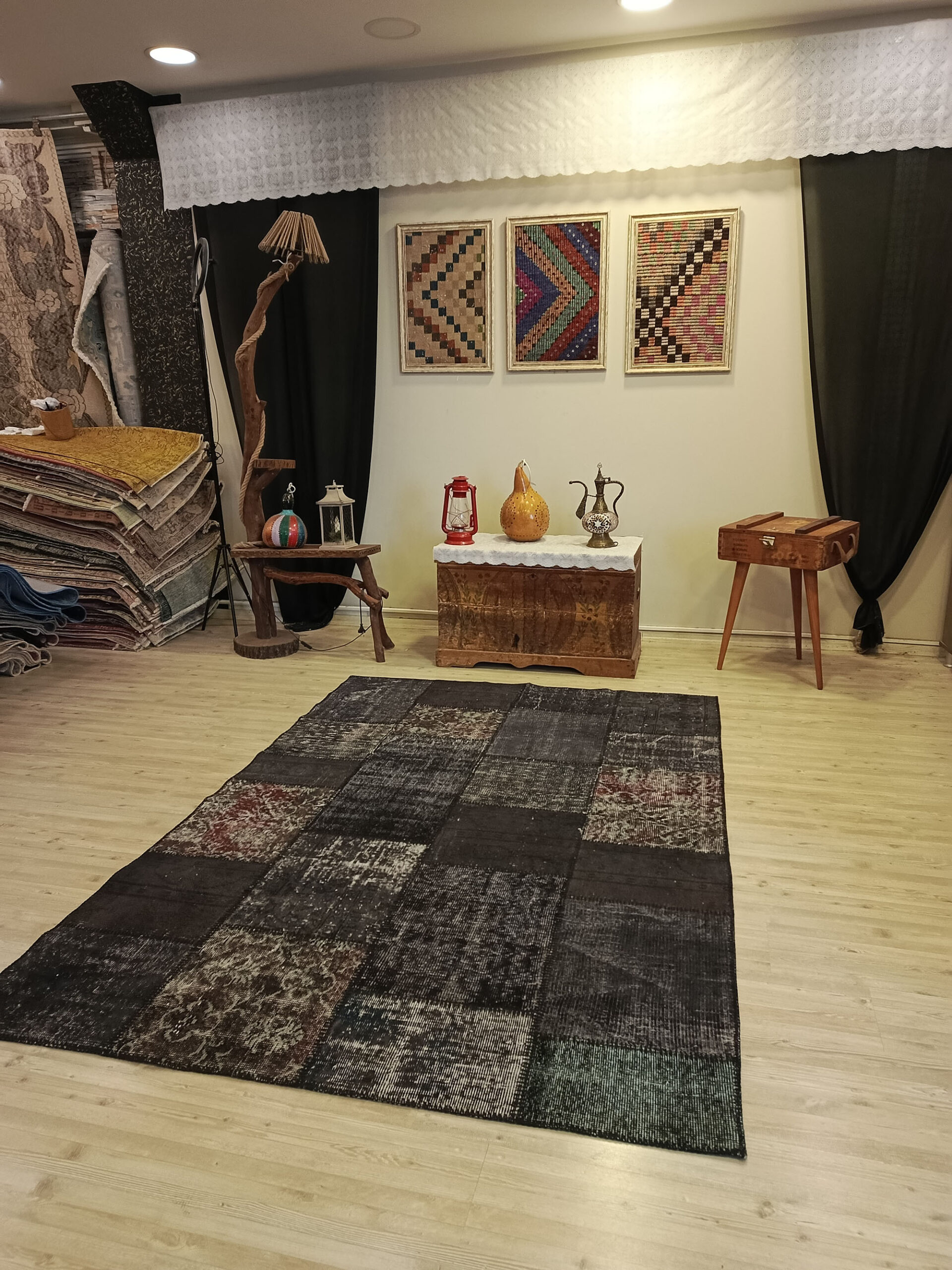 Geleneksel El Yapımı Patchwork Halısı 160x230 cm 6504 - Görsel 7