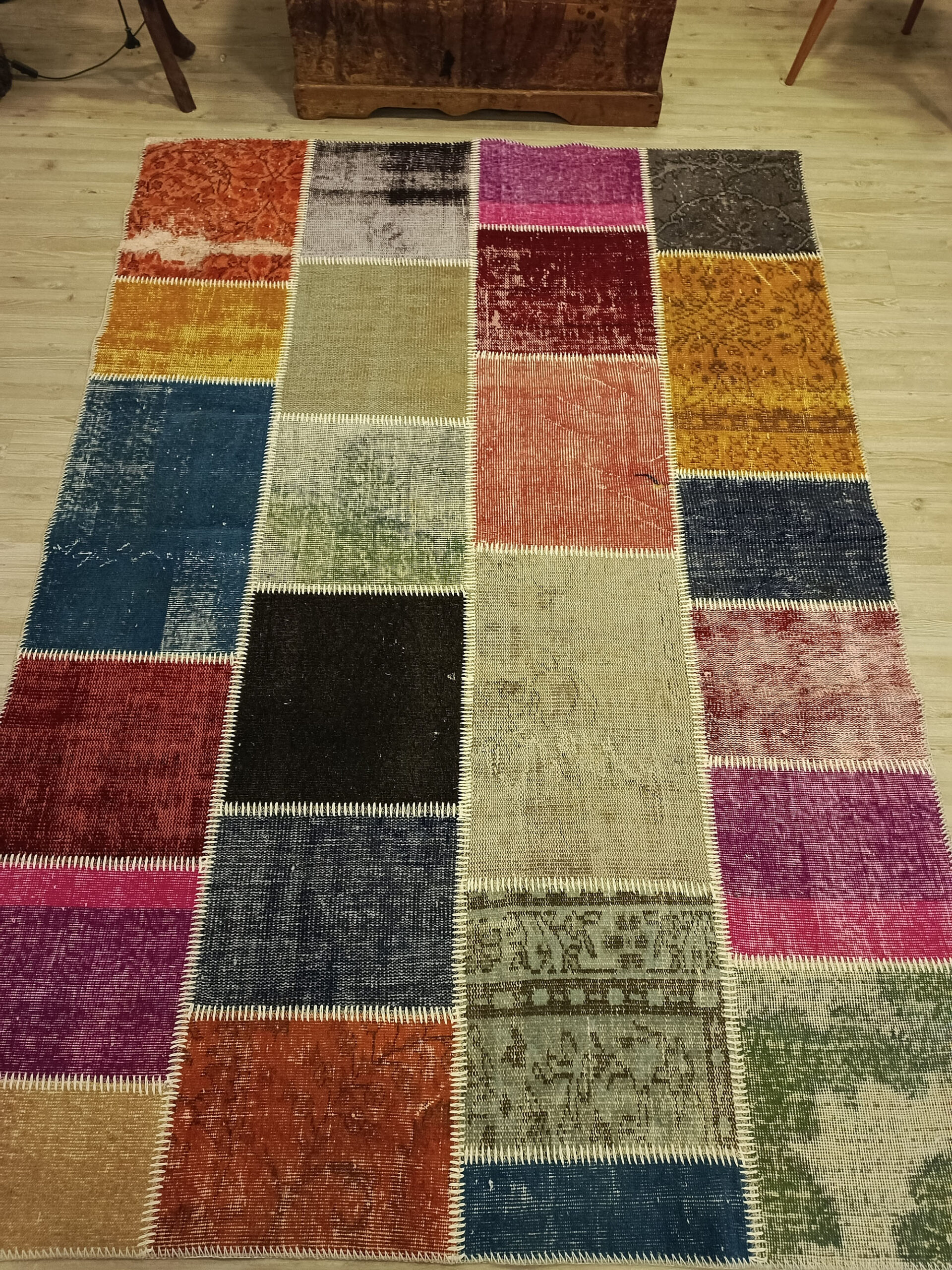 Yün Dokuma Patchwork Halı 160x230 cm 6512 - Görsel 7
