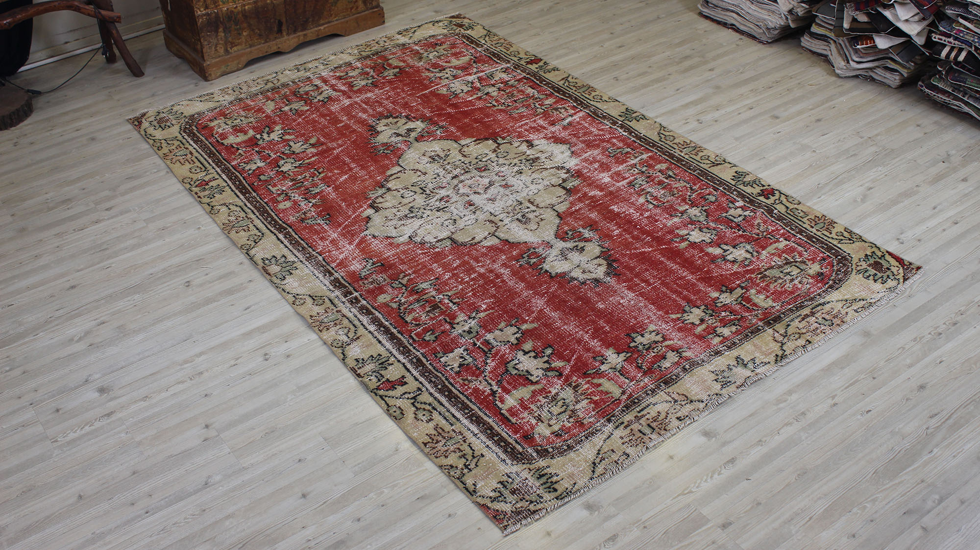 Vintage El Dokuma Halı 167 x 256 cm 10534 - Görsel 2