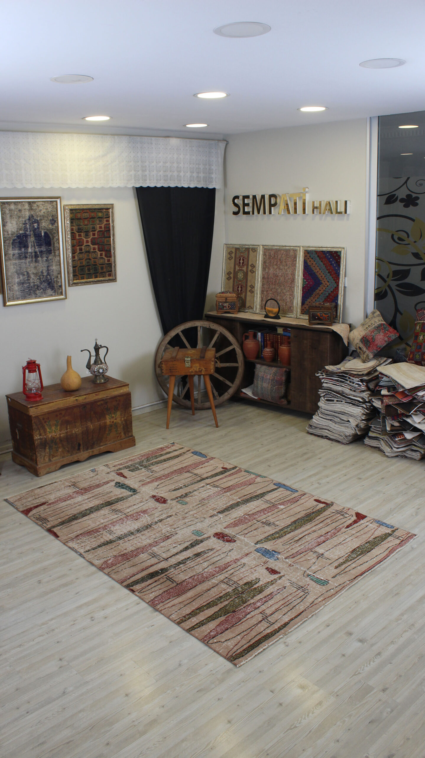 Vintage El Dokuma Halı Eskitme 152 x 229 cm 10535 - Görsel 8