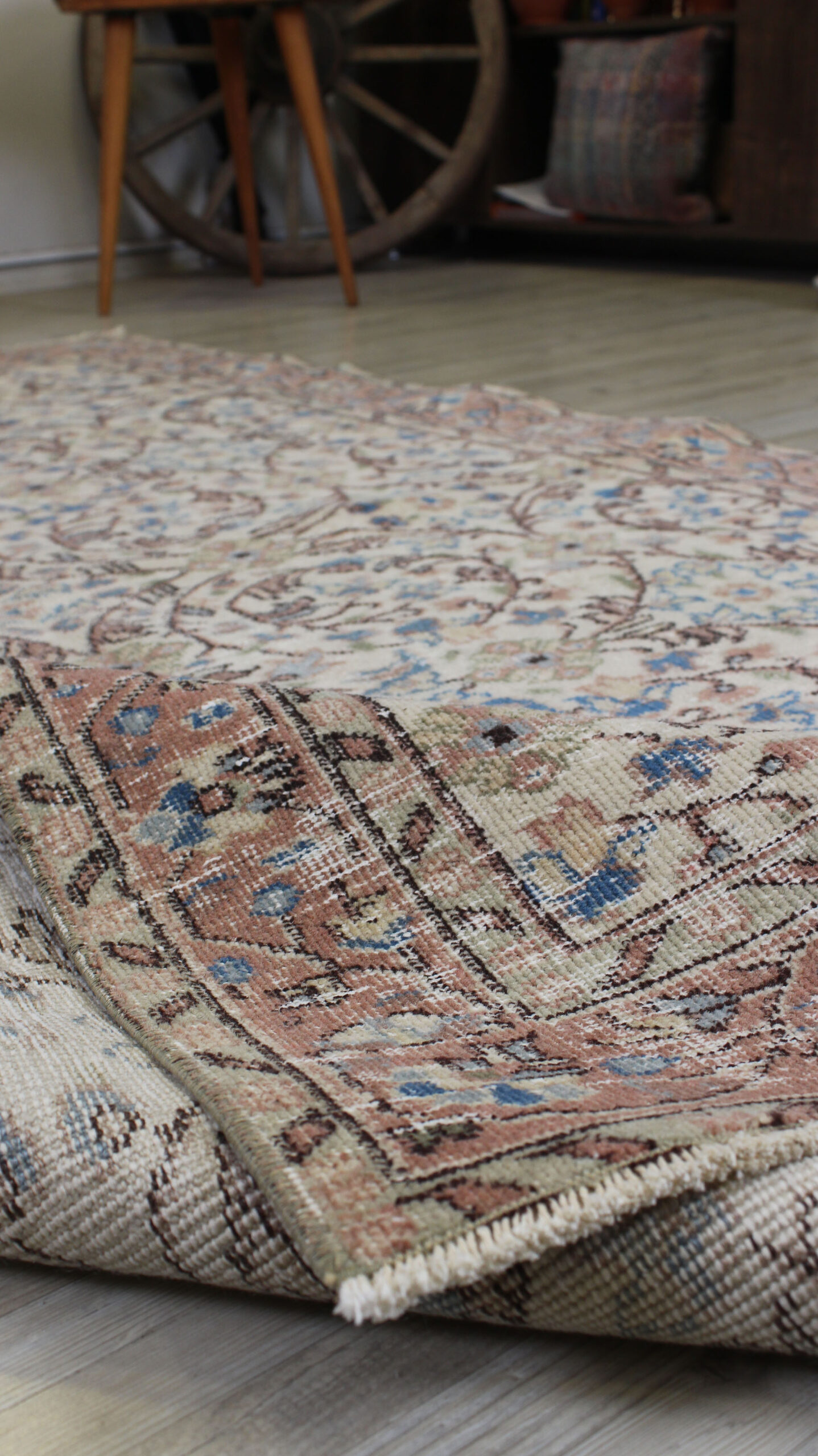 Vintage El Dokuma Halı Yün 163 x 261 cm 10536 - Görsel 8