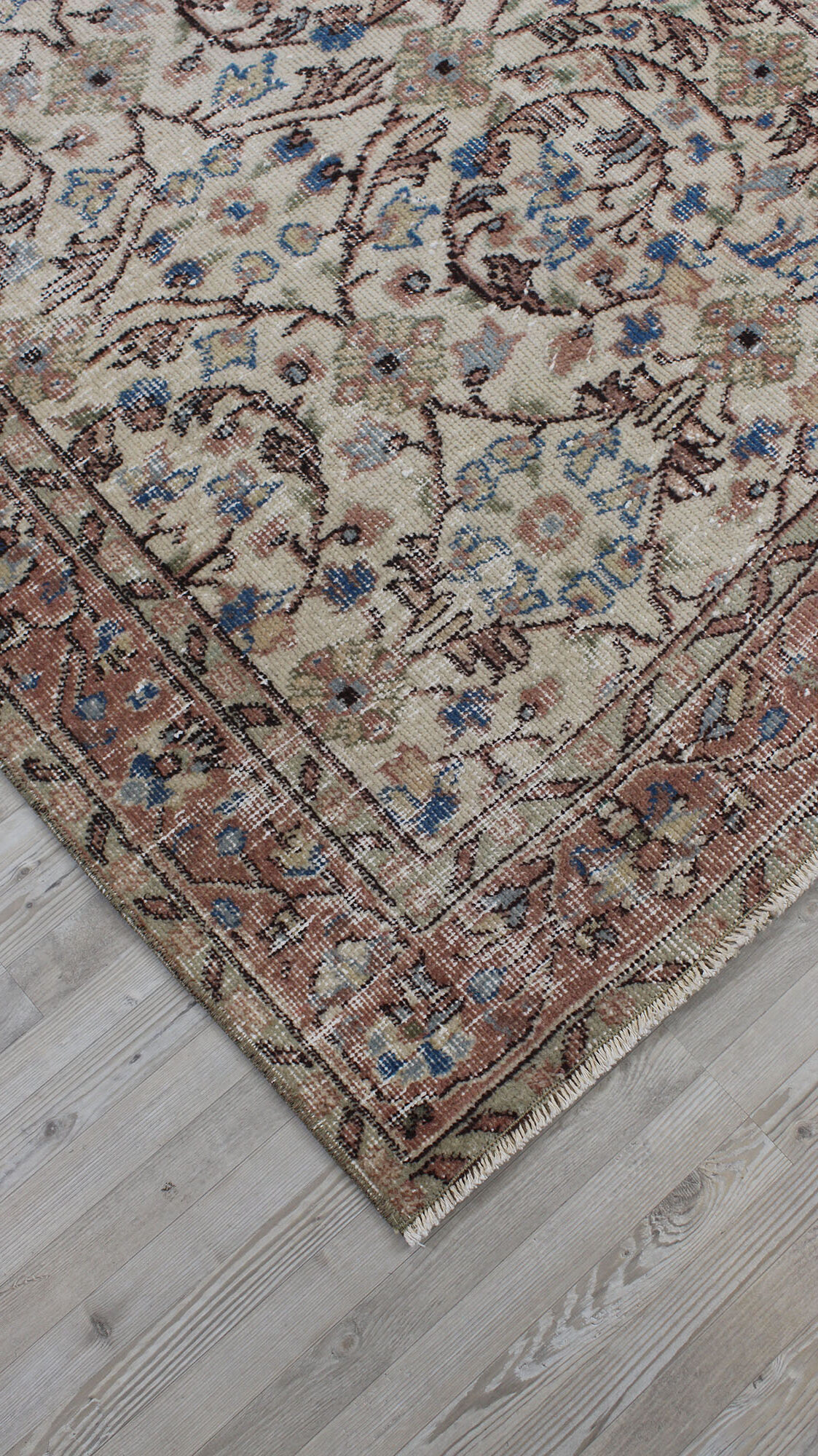 Vintage El Dokuma Halı Yün 163 x 261 cm 10536 - Görsel 7