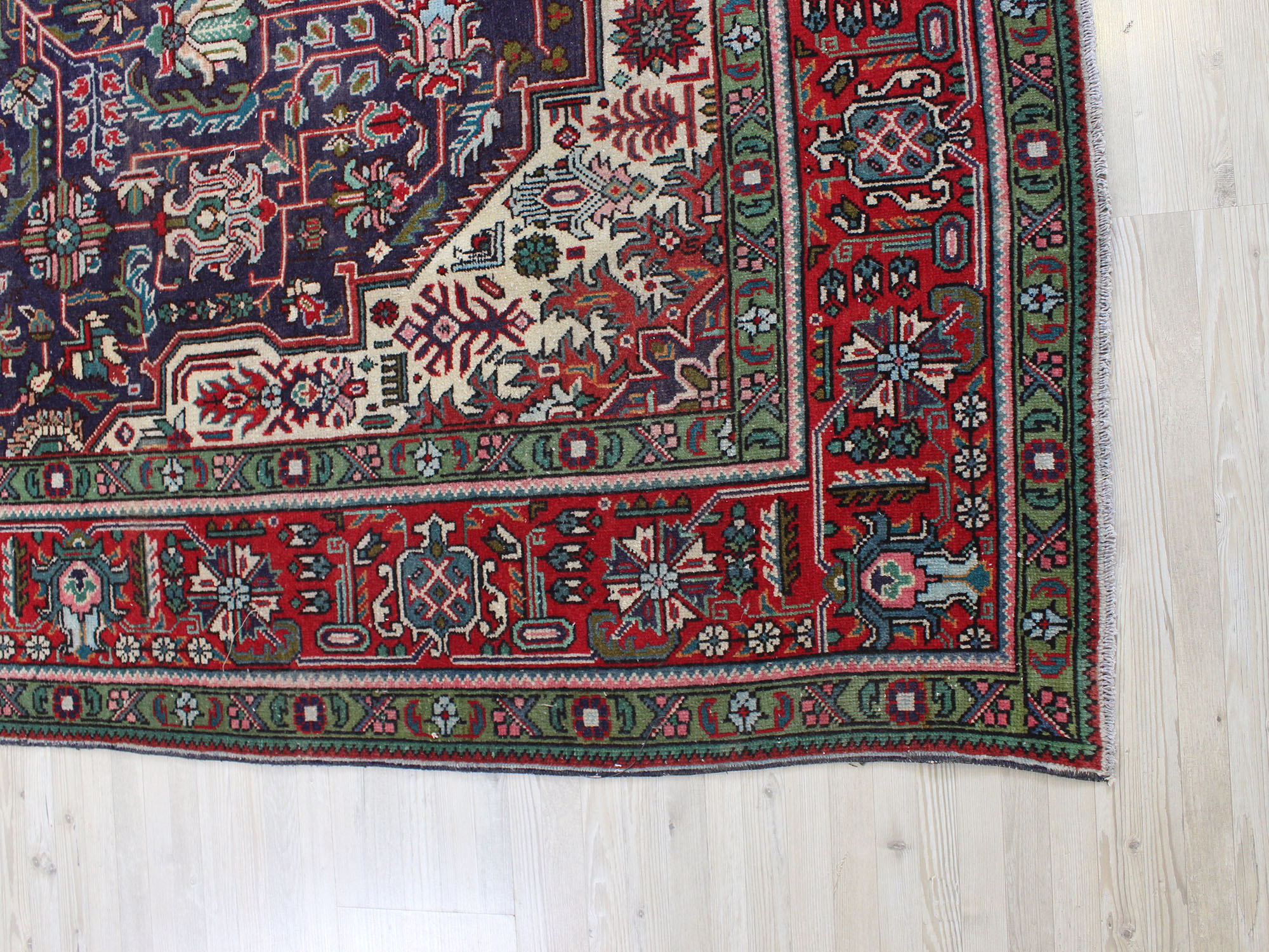 Vintage Hand-Woven Wool Rug — detail view 2, handmade vintage rug