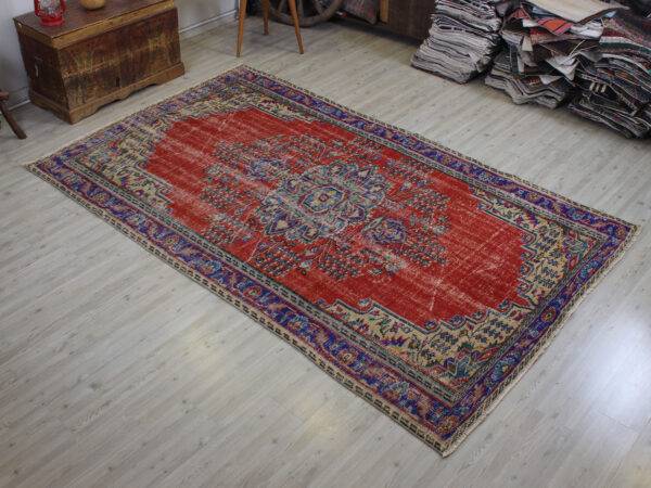 Hand-Woven Distressed Rug, Handmade rug, wool & silk wool/weave, size 171 × 280 cm, from Gördes, SKU 10573