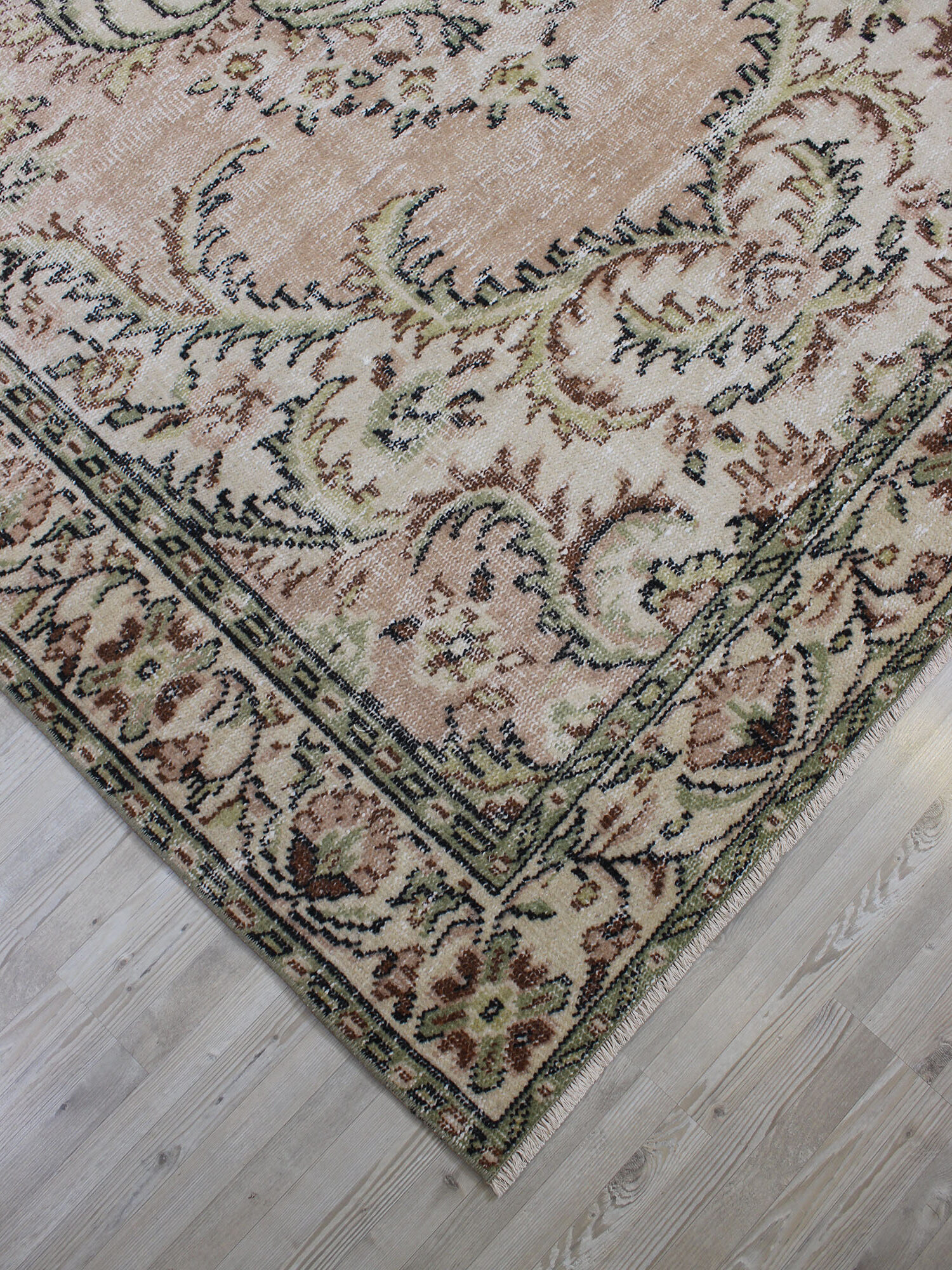 Distressed Handwoven Rug, Vintage — detail view 5, handmade vintage rug