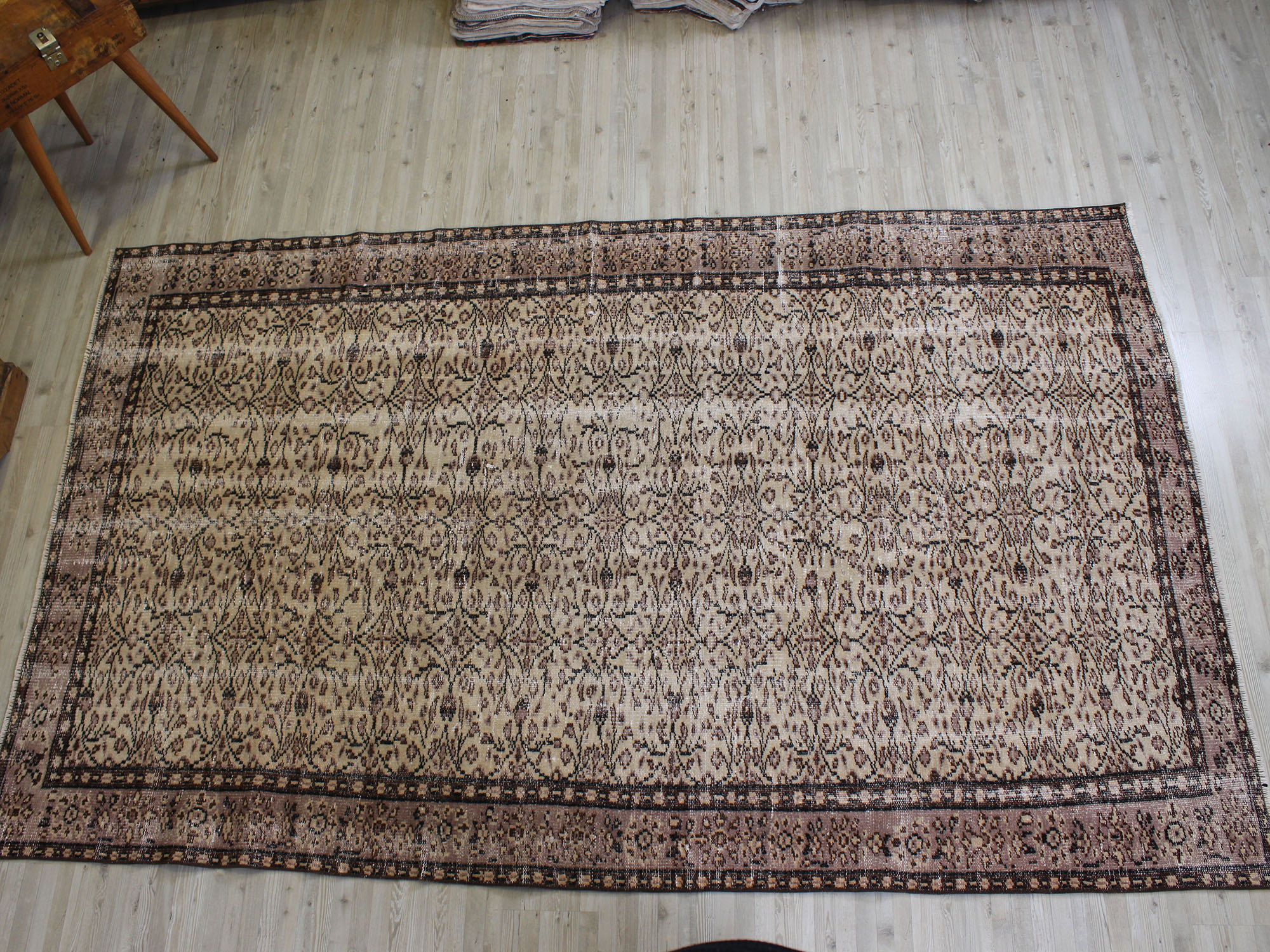 Vintage Handmade Rug — detail view 2, handmade vintage rug