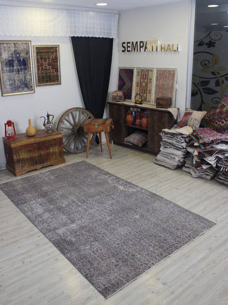 Distressed Handmade Vintage Rug, detail view 2, handmade rug, SKU 10599