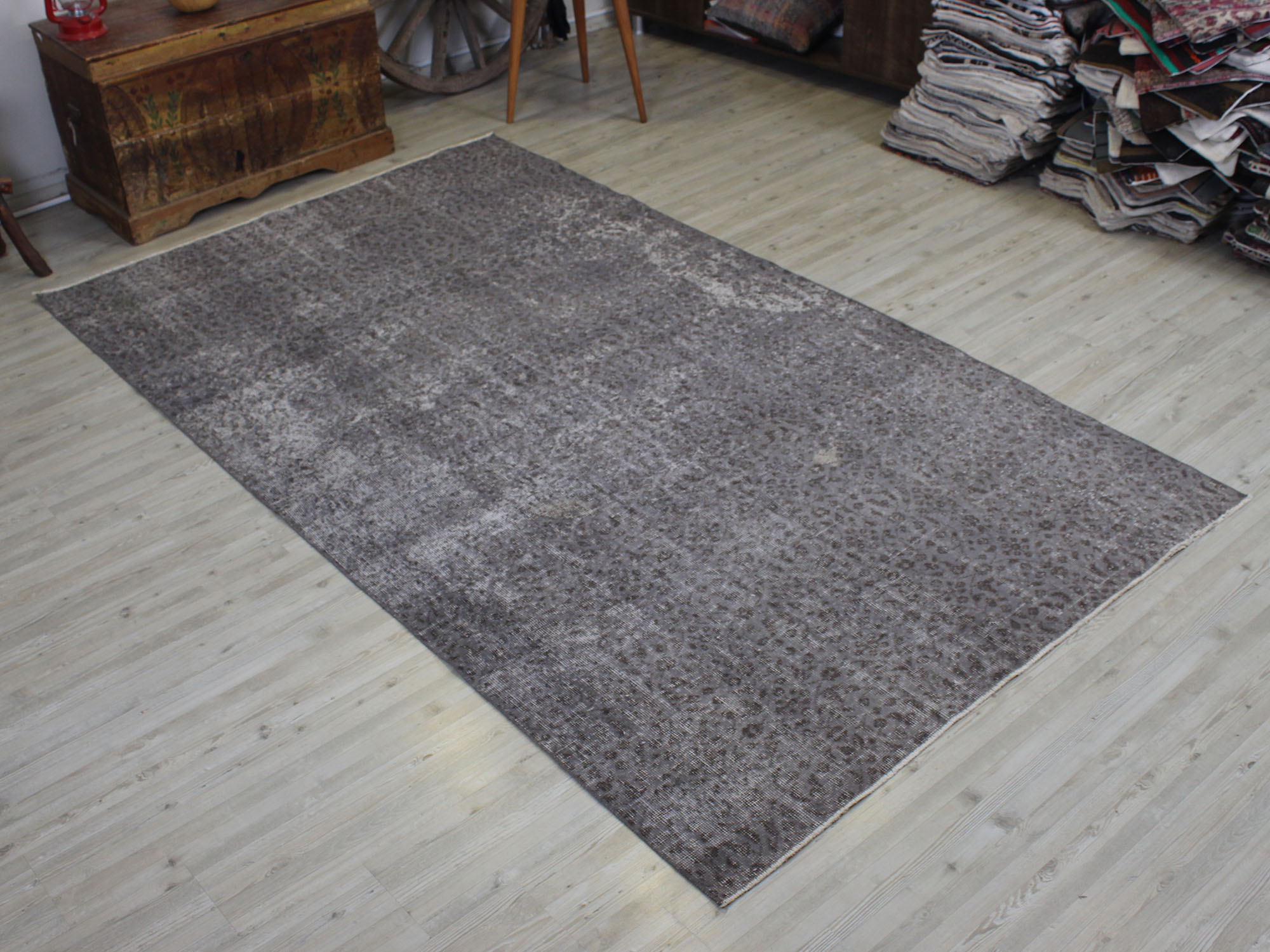 Distressed Handmade Vintage Rug — detail view 3, handmade vintage rug