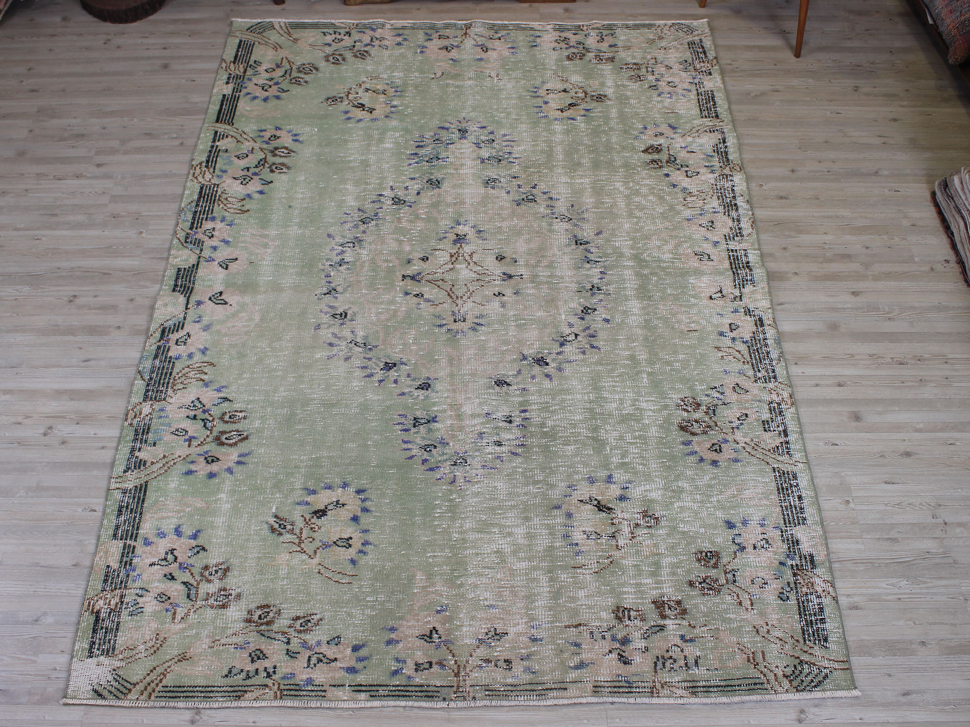 Eskitme Vintage El Halı 183 x 255 cm 10604 - Görsel 7