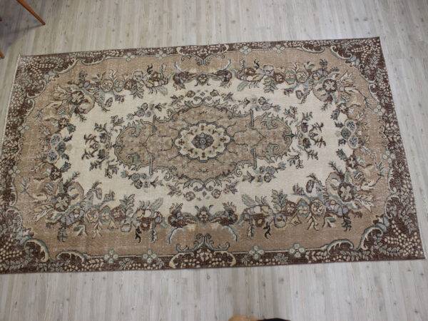 Handmade Distressed Wool Rug - SKU 10607 - Detail View