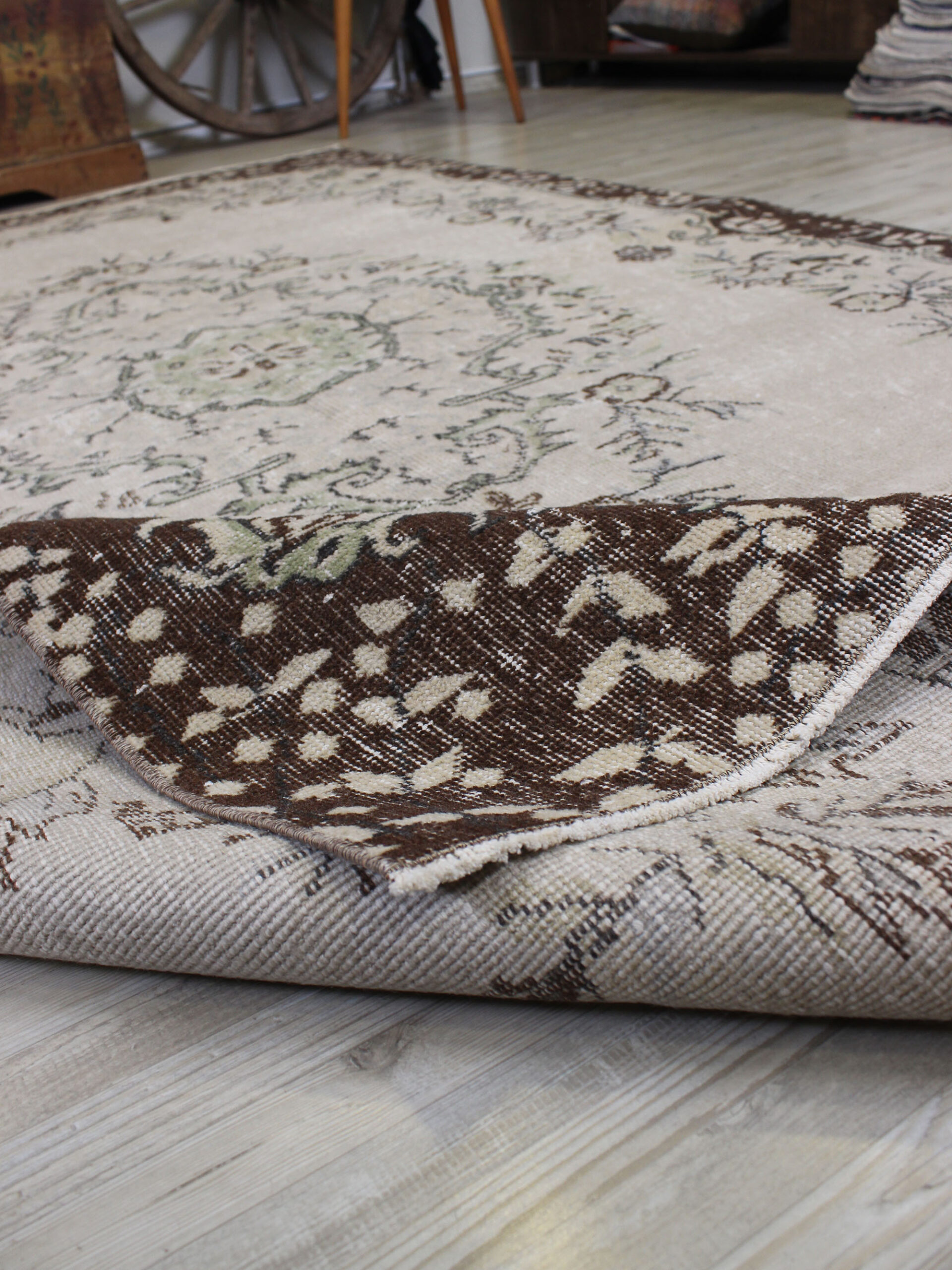 Eskitme El Yapımı Yün Halı Vintage 163 x 275 cm 10611 - Görsel 10