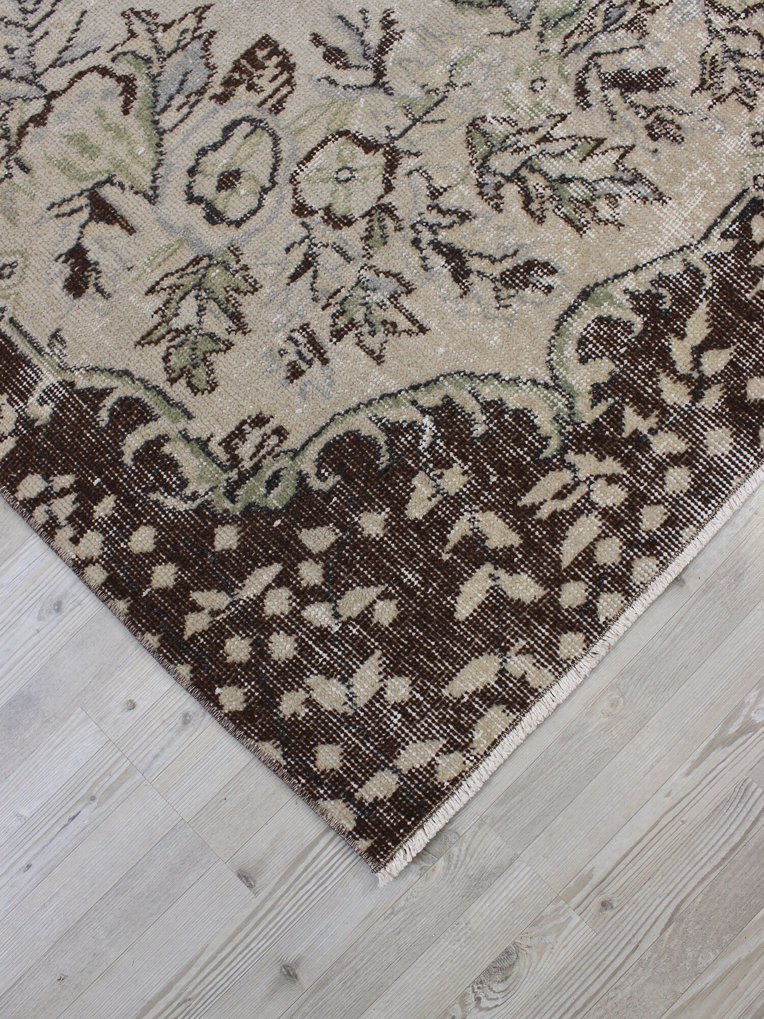 Eskitme El Yapımı Yün Halı Vintage 163 x 275 cm 10611 - Görsel 8