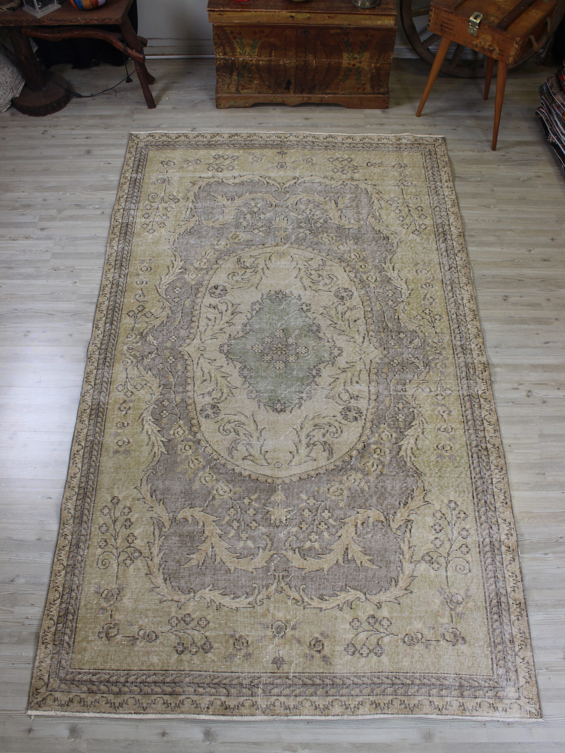 Eskitme Yün Vintage El Yapımı Halı 160 x 266 cm 10617 - Görsel 8
