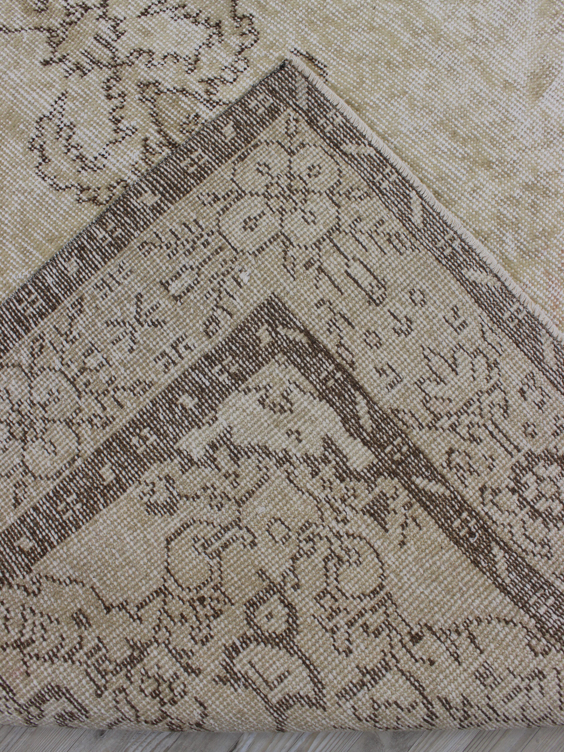 Vintage Handmade Rug, Distressed — detail view 3, handmade vintage rug