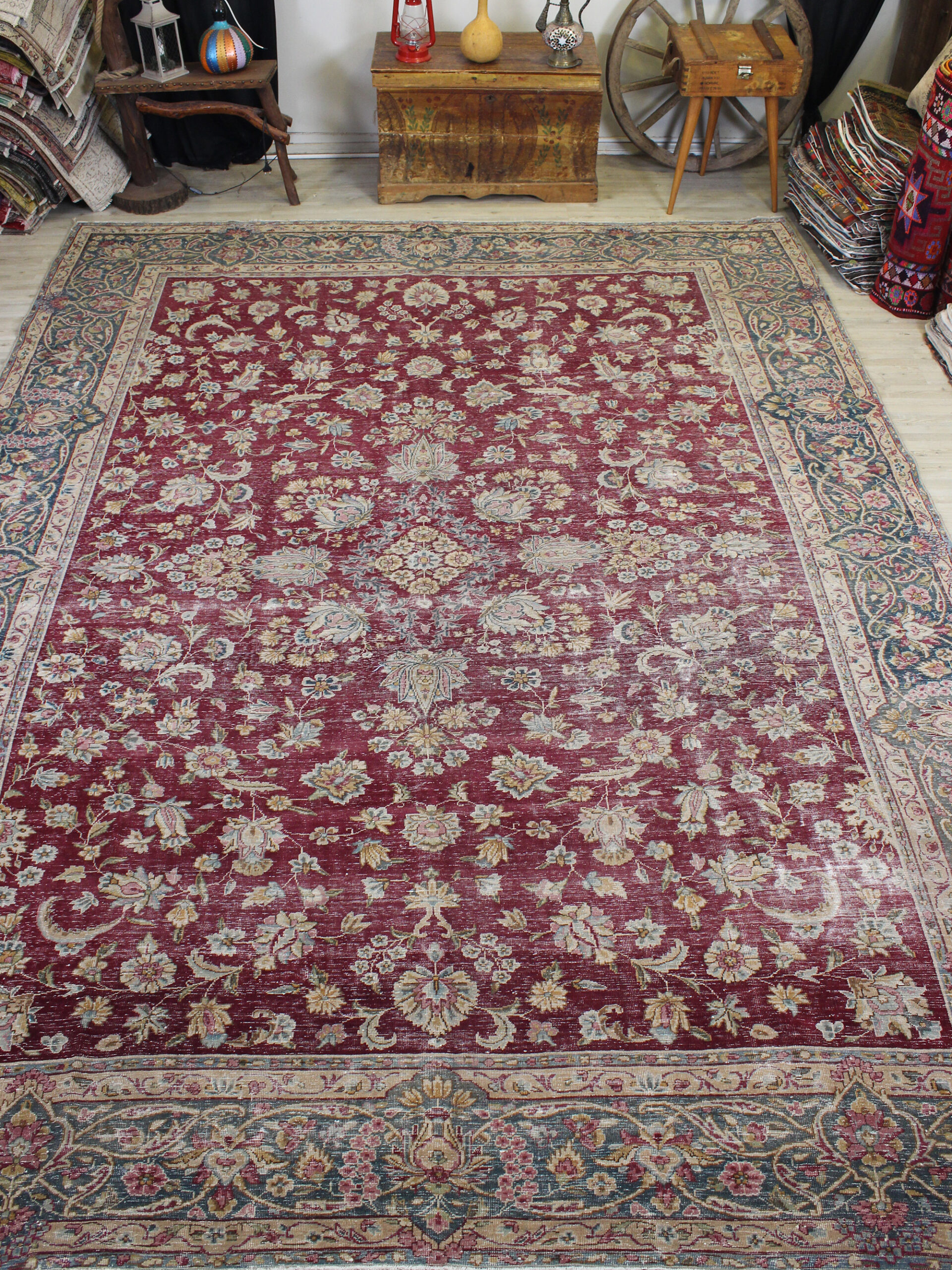 Eskitme Yün Vintage Halı 296 x 380 cm 10625 - Görsel 7
