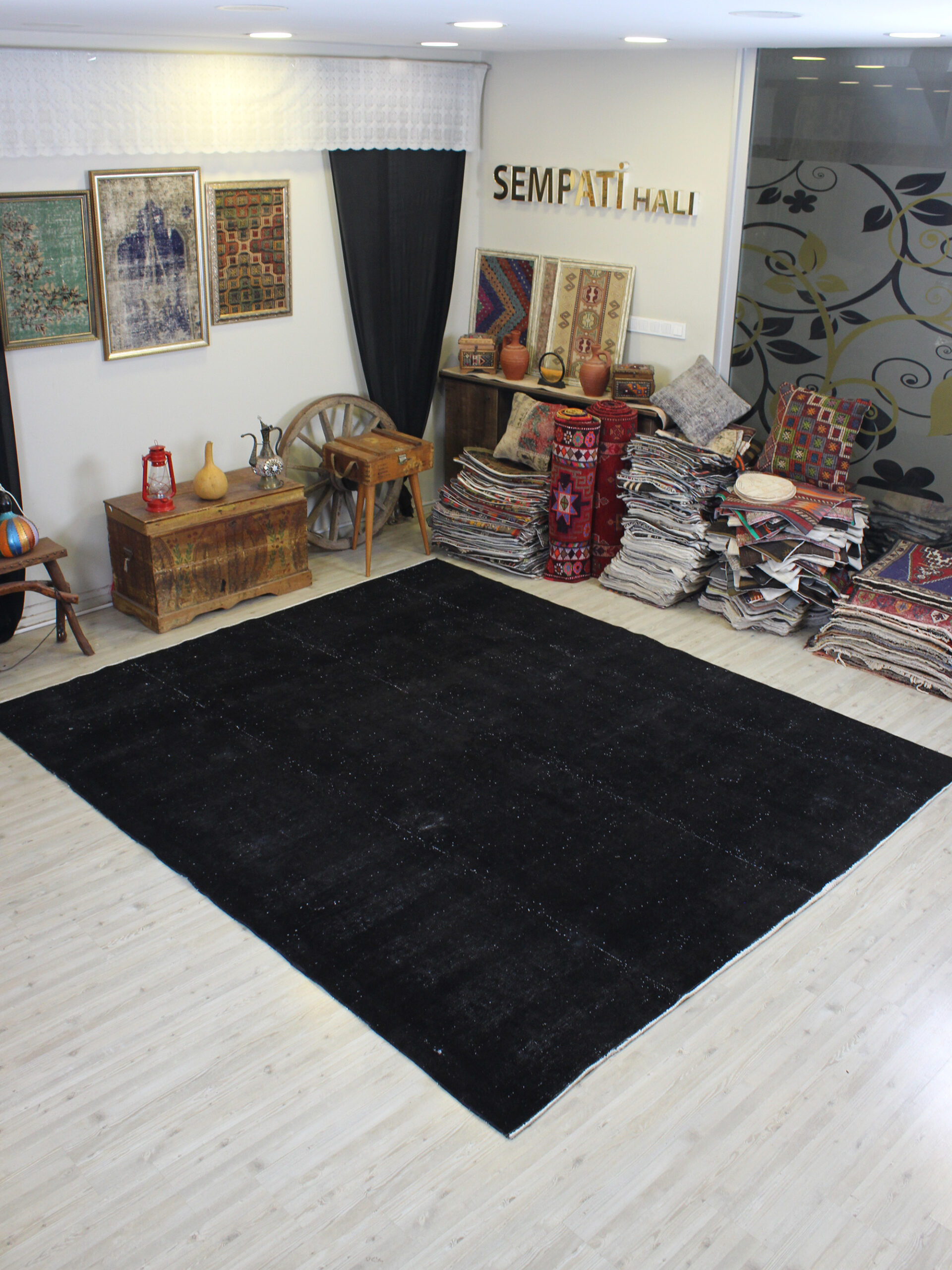 Eskitme El Dokuma Yün Vintage Halı 255 x 303 cm 10626 - Görsel 11