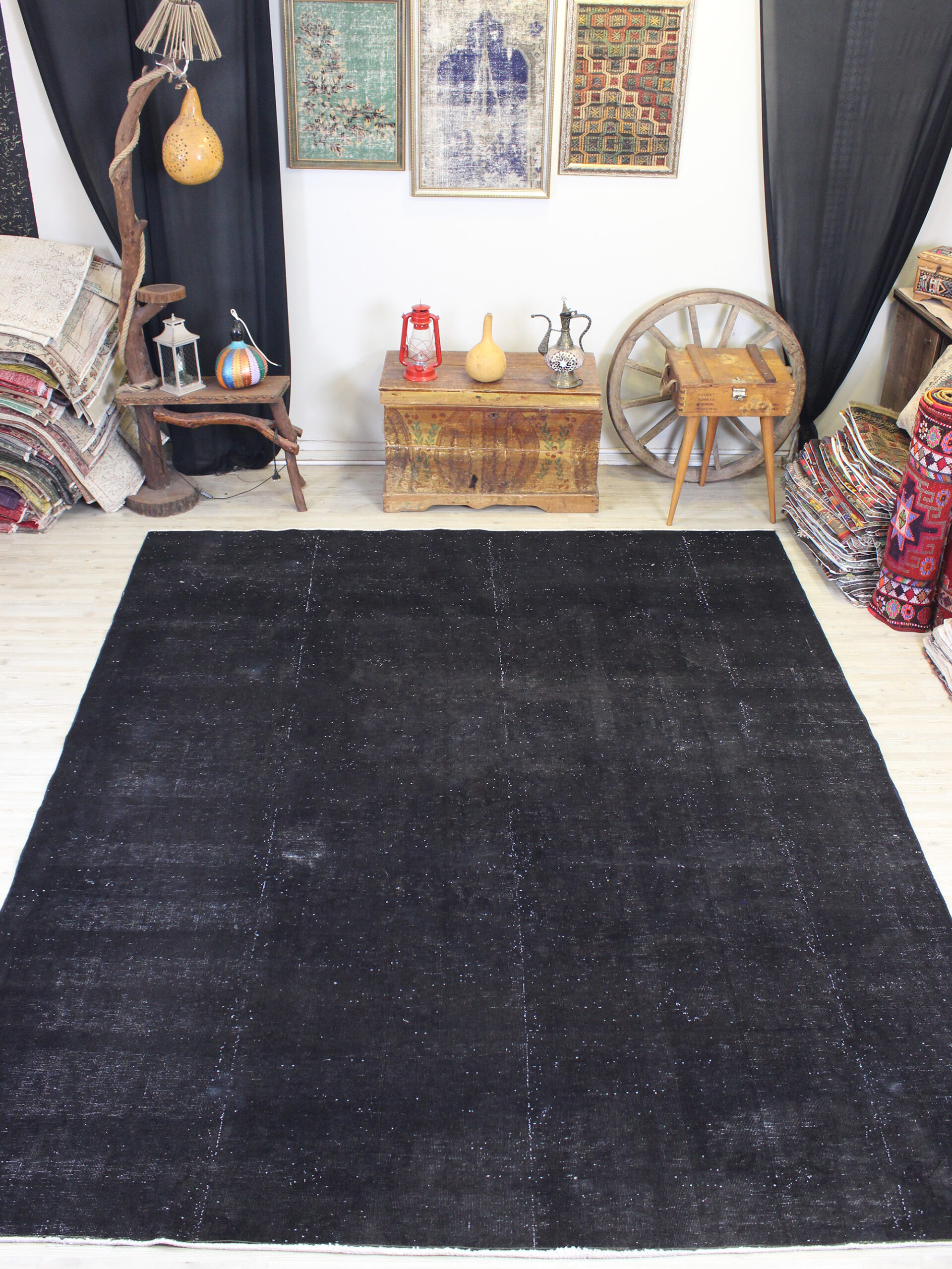 Eskitme El Dokuma Yün Vintage Halı 255 x 303 cm 10626 - Görsel 8