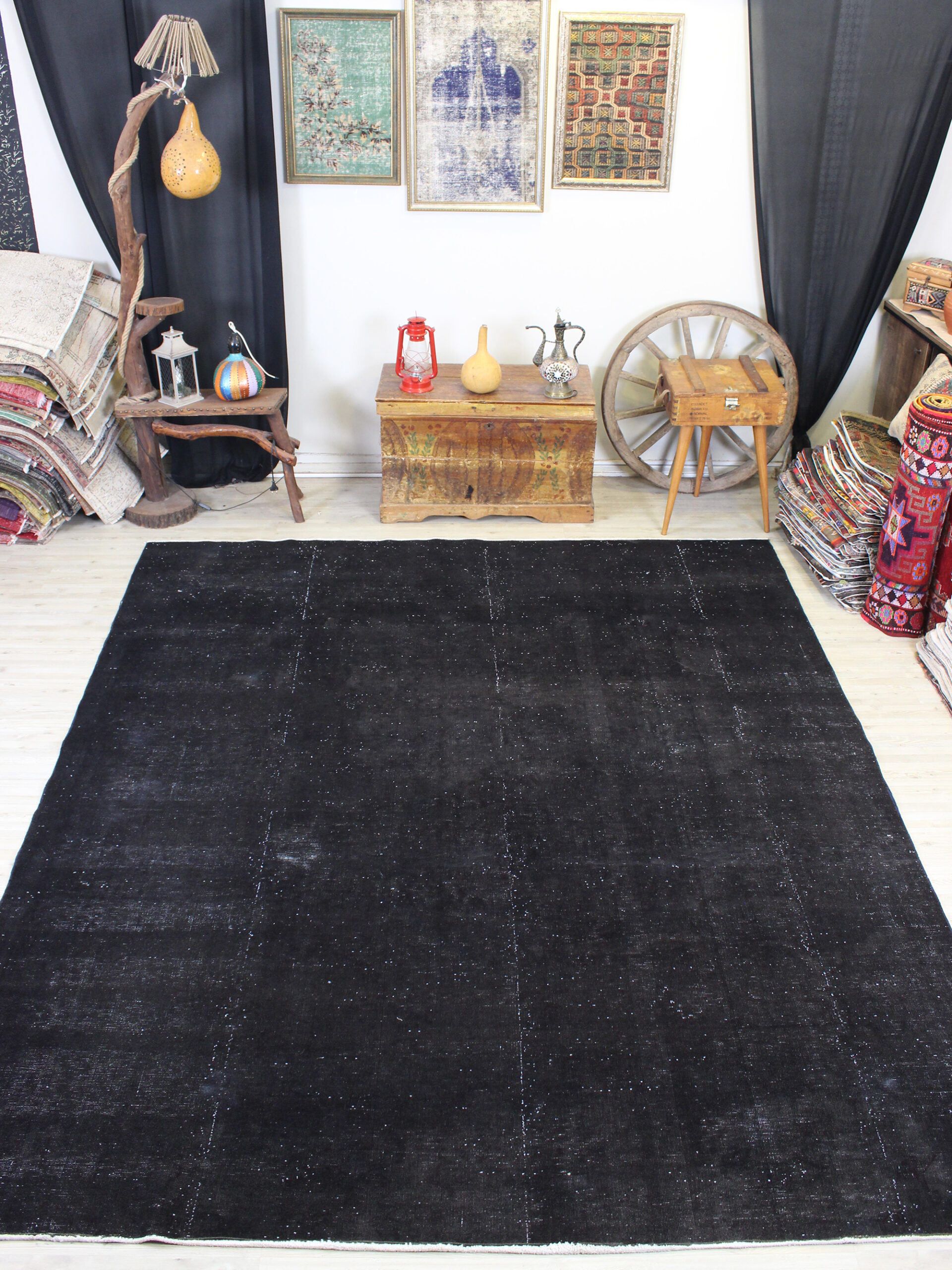 Eskitme El Dokuma Yün Vintage Halı 255 x 303 cm 10626 - Görsel 9