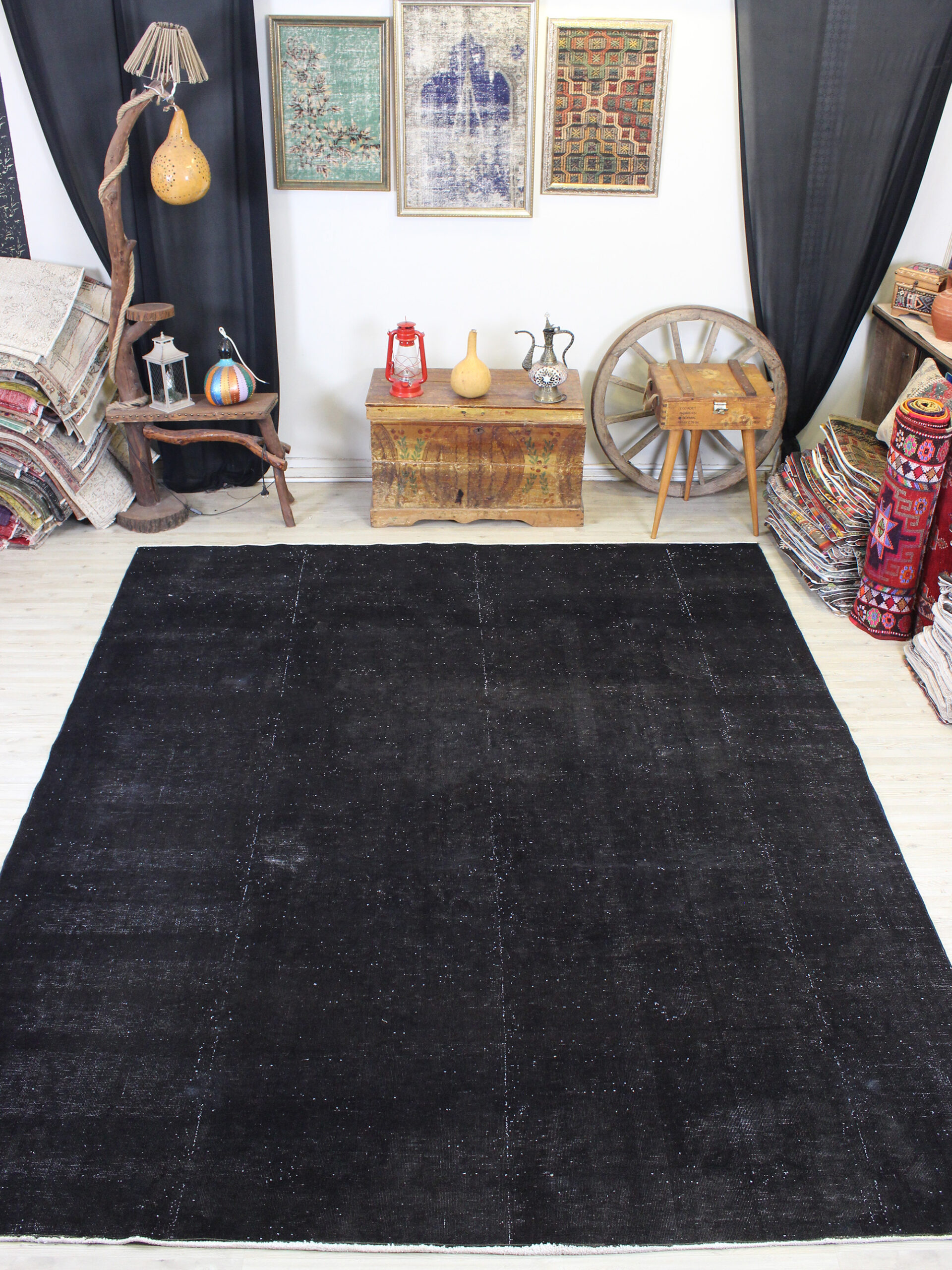 Eskitme El Dokuma Yün Vintage Halı 255 x 303 cm 10626 - Görsel 10