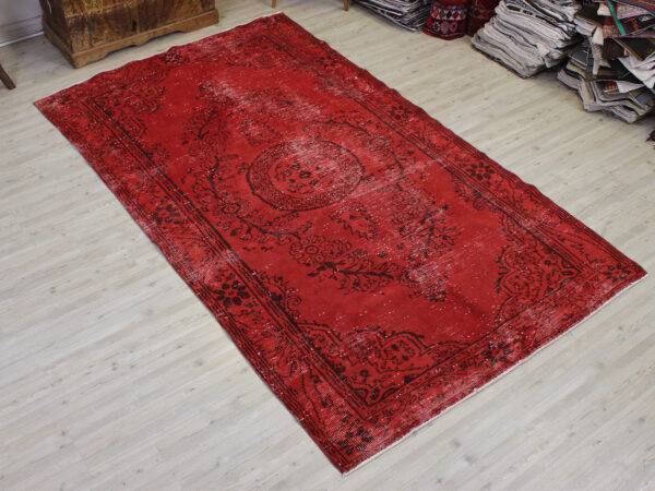 Hand-Woven Distressed Wool Rug, Handmade rug, wool wool/weave, size 157 × 262 cm, from Hereke, SKU 10631