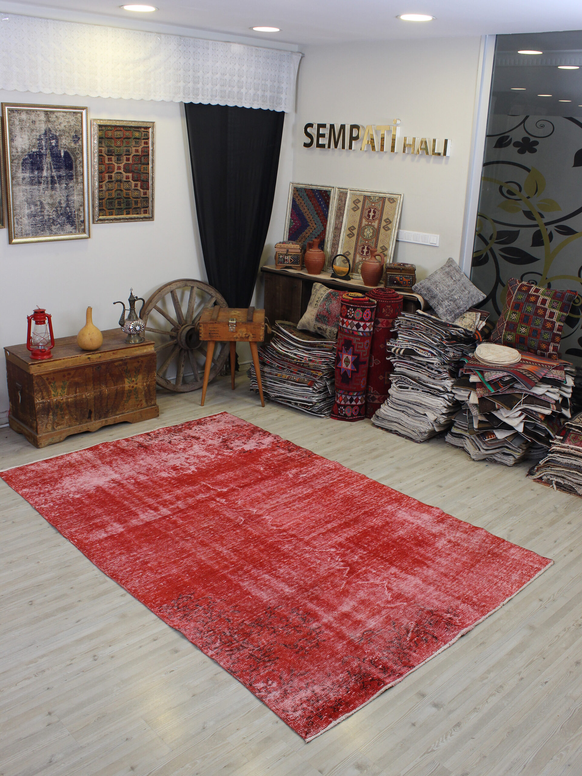 El Yapımı Vintage Yün Halı 166 x 256 cm 10634 - Görsel 8