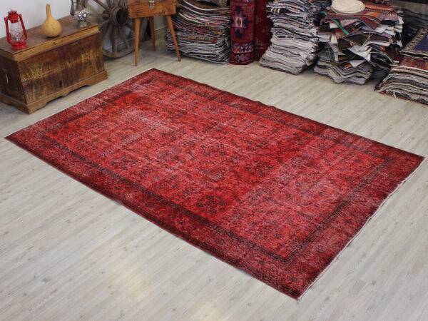 Vintage Handwoven Rug, Handmade rug, wool, cotton & silk wool/weave, size 170 × 273 cm, from Bergama, SKU 10636