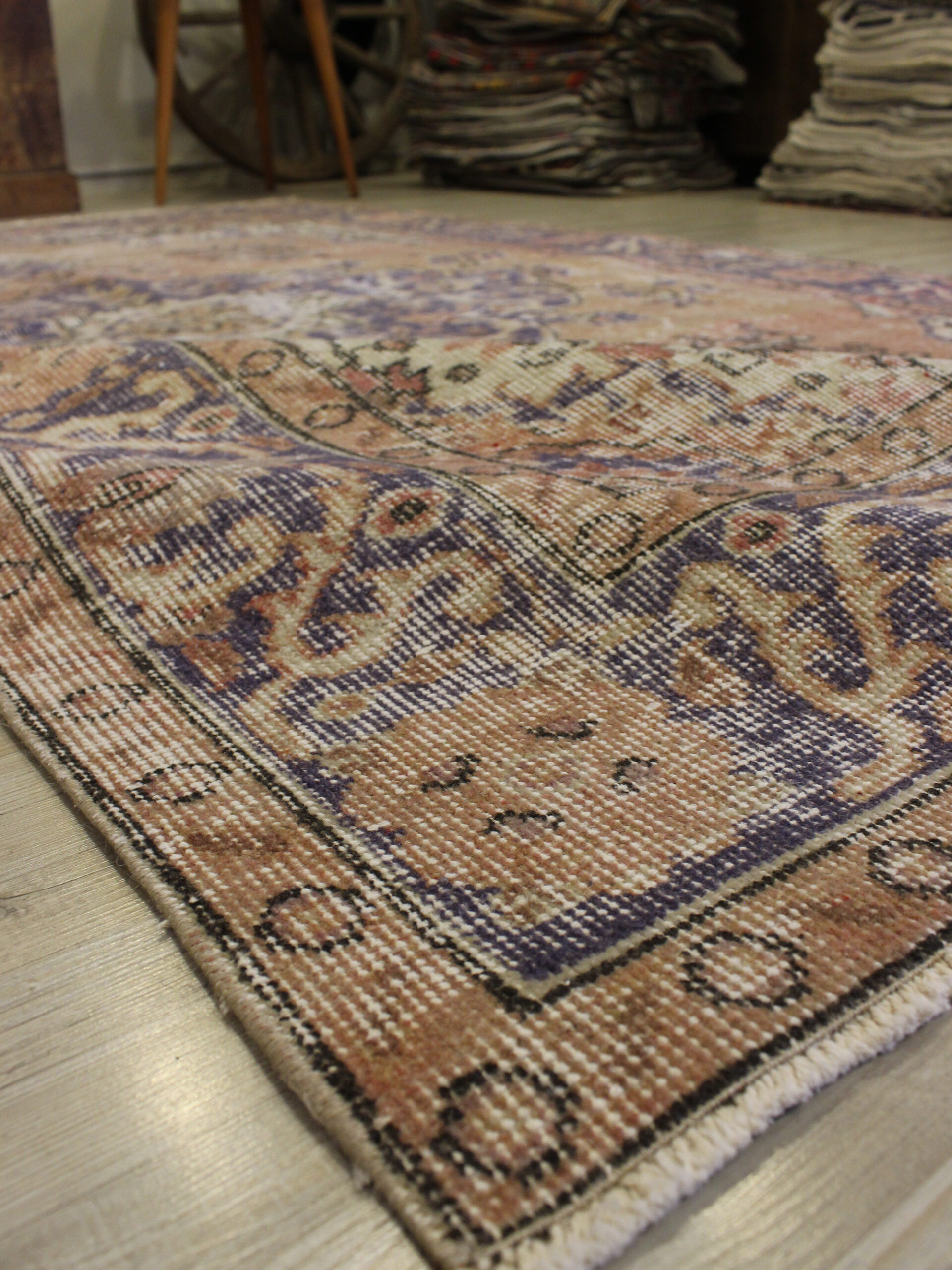Handmade Wool Rug, Vintage — detail view 4, handmade vintage rug