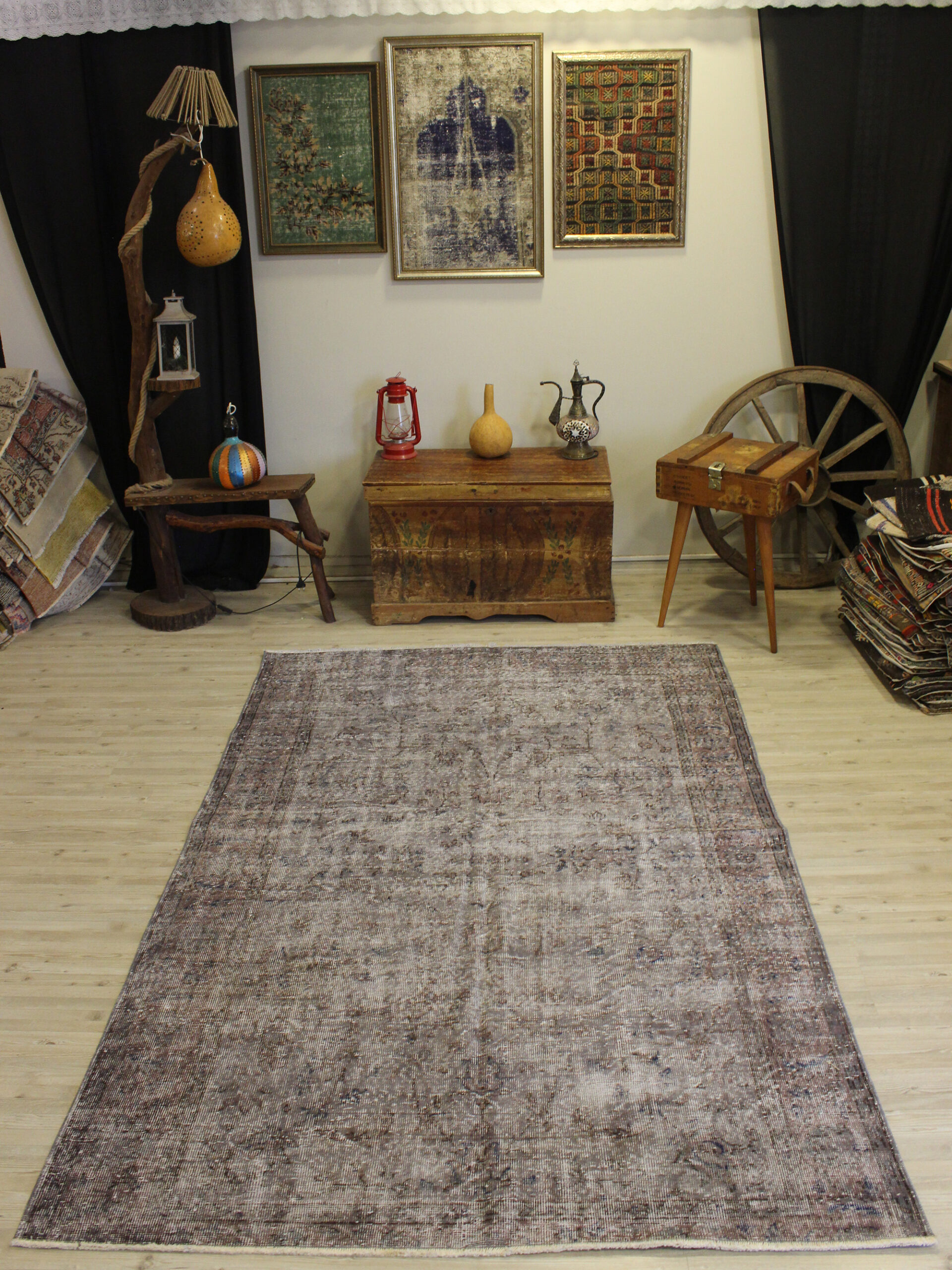 El Yapımı Yün Halı 161 x 245 cm 10647 - Görsel 8