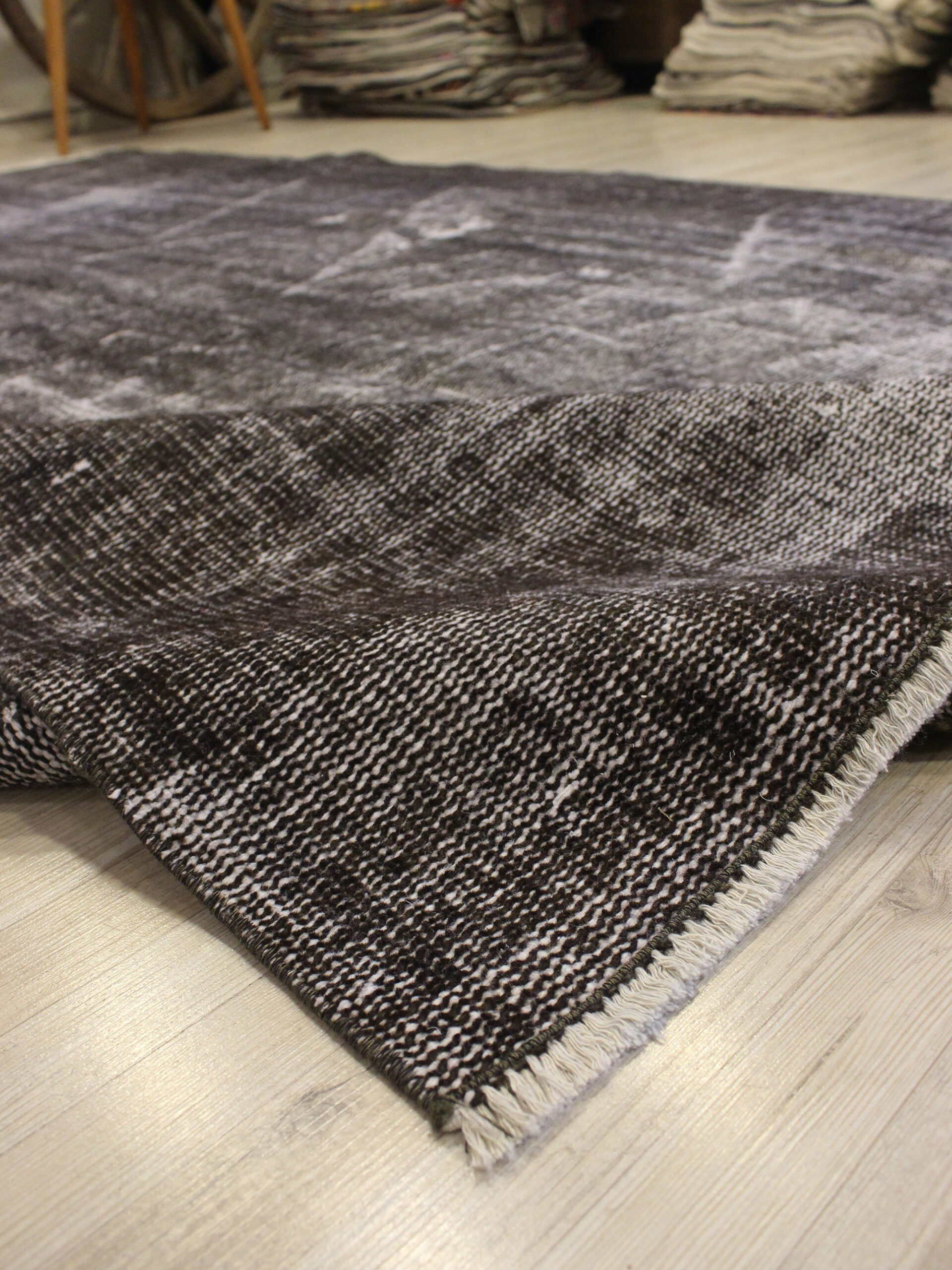 Distressed Vintage Handmade Rug — detail view 4, handmade vintage rug