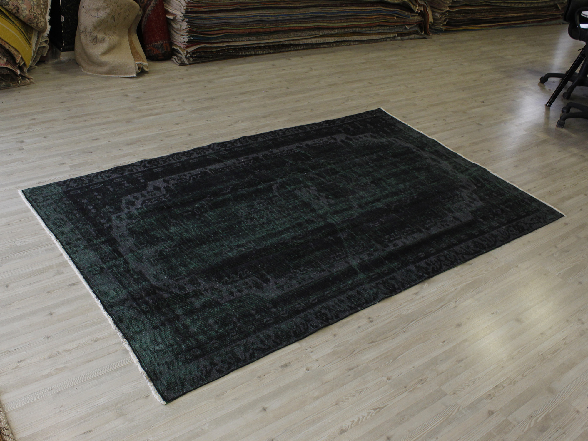 Handmade Distressed Rug — detail view 3, handmade vintage rug