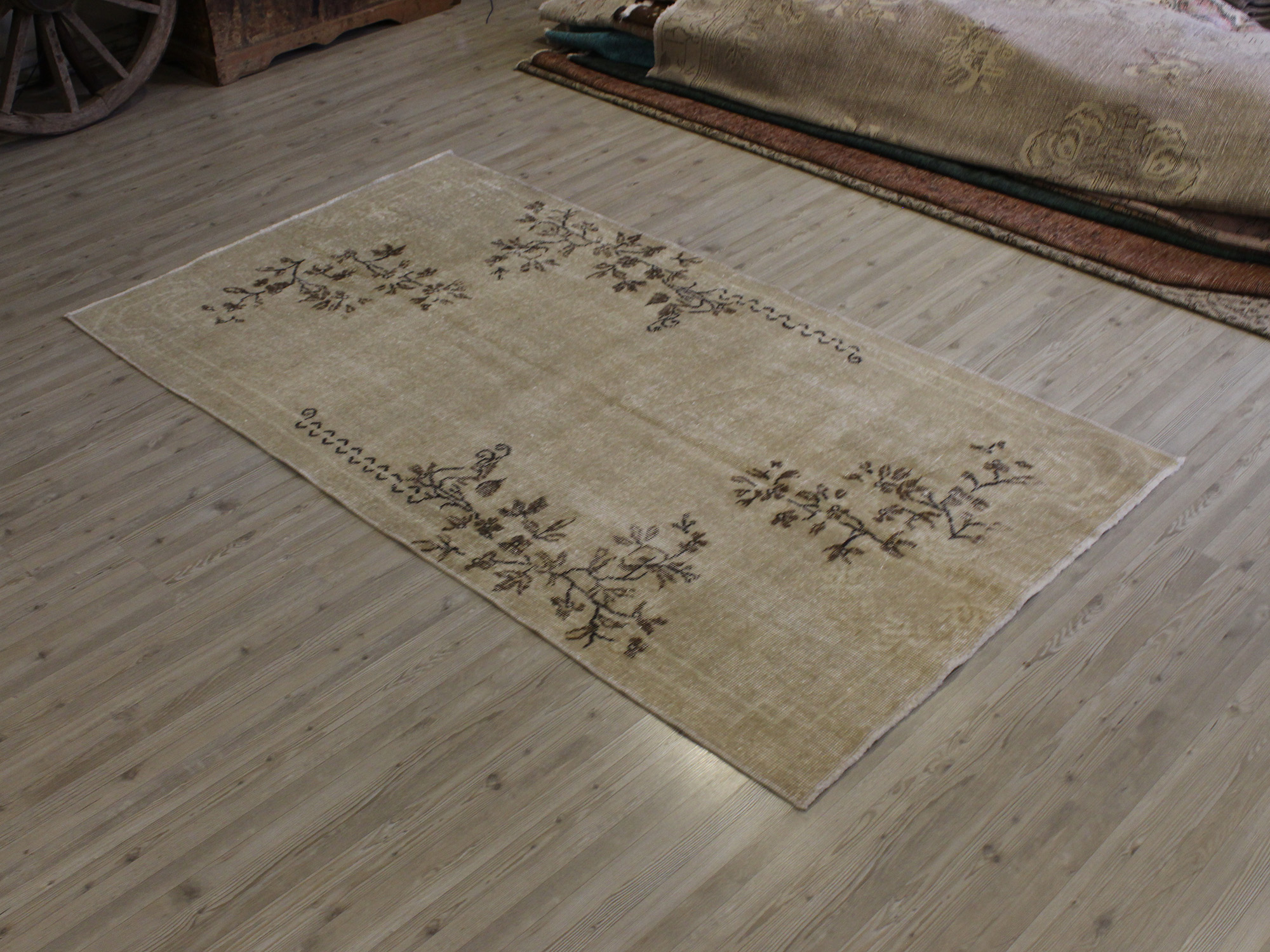 Yün El Yapımı Halı Vintage 112 x 203 cm 10675
