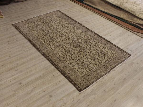Hand-Woven Wool Vintage Rug, Handmade rug, wool, cotton & silk wool/weave, size 115 × 205 cm, from Demirci, SKU 10683