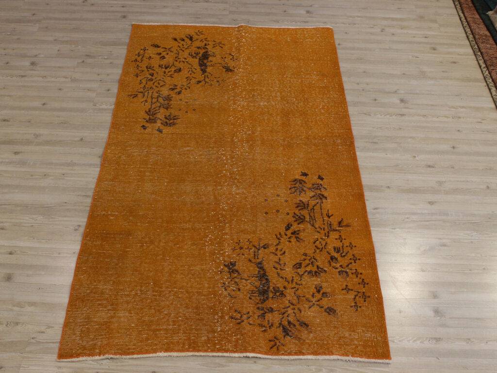Hand-Knotted Distressed Wool Rug, detail view 2, vintage rug, SKU 10696