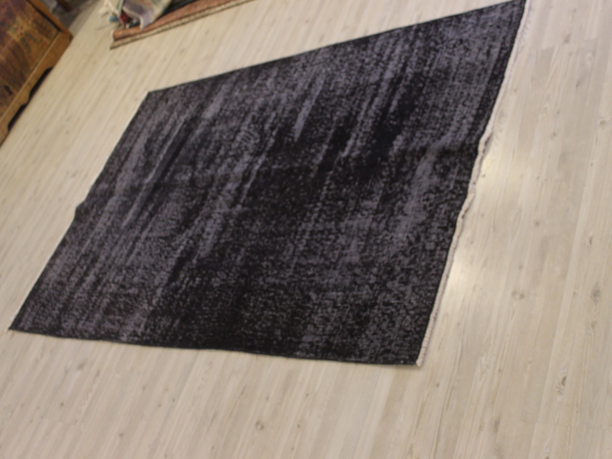 Distressed Handmade Wool Vintage Rug — detail view 3, handmade vintage rug