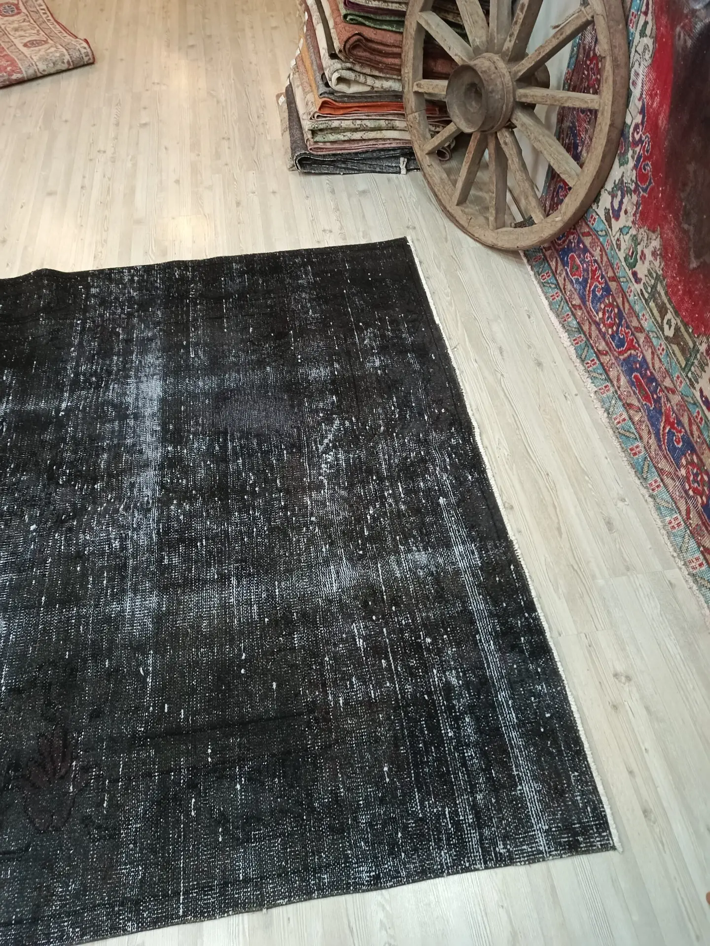 100% Handwoven Vintage Rug — detail view 2, handmade vintage rug