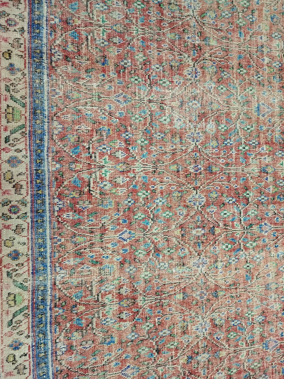 100% Wool Handwoven Vintage Rug — detail view 4, handmade vintage rug