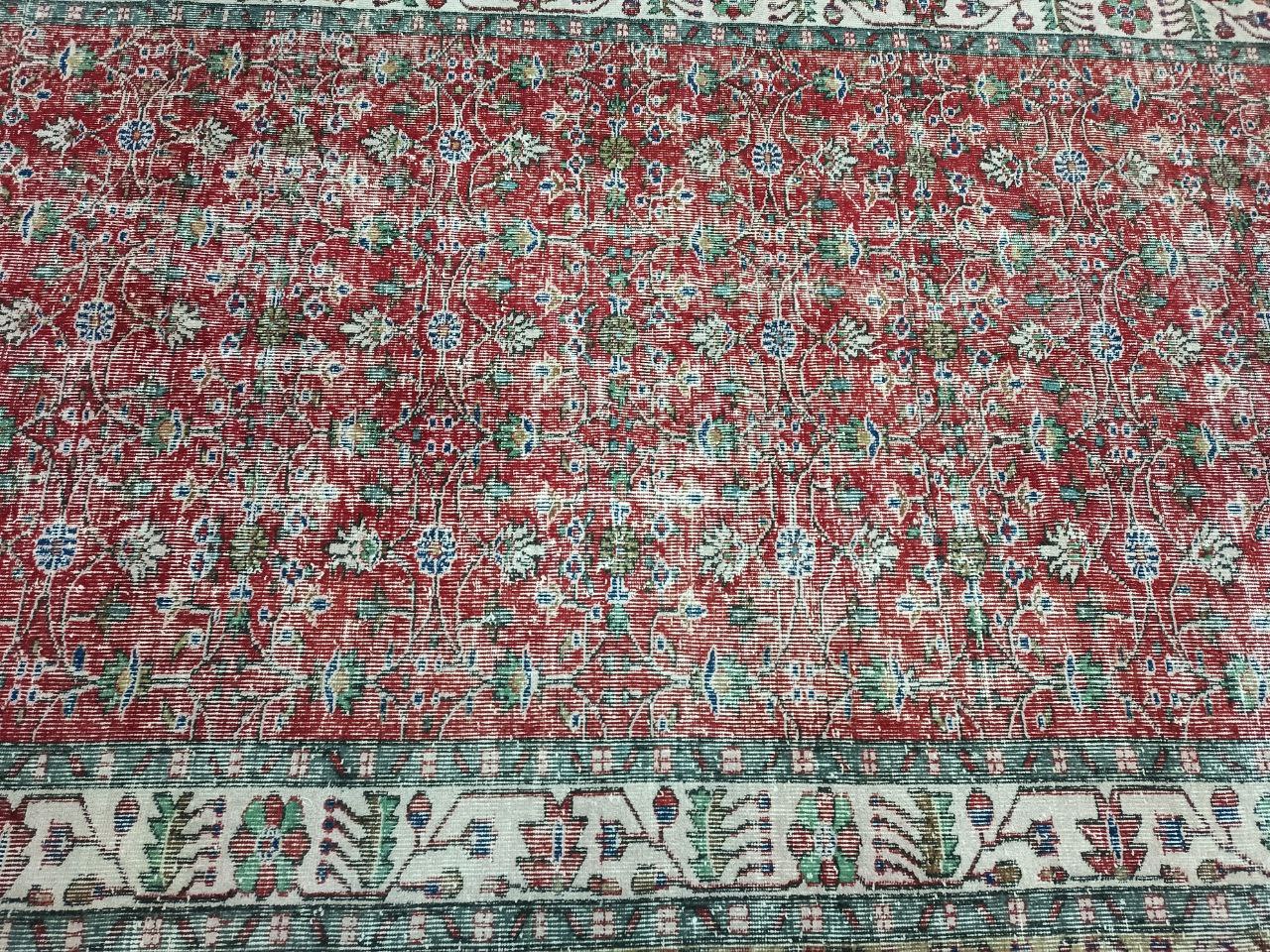 100% Wool Vintage Handwoven Rug — detail view 5, handmade vintage rug