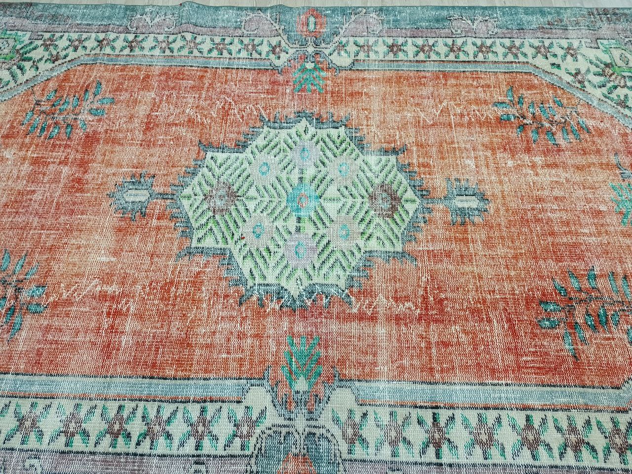 Handwoven Natural Wool Rug — detail view 5, handmade vintage rug