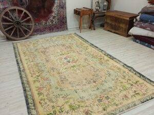 Doğal Yün Eskitme Vintage Halı 178x302 cm 10826