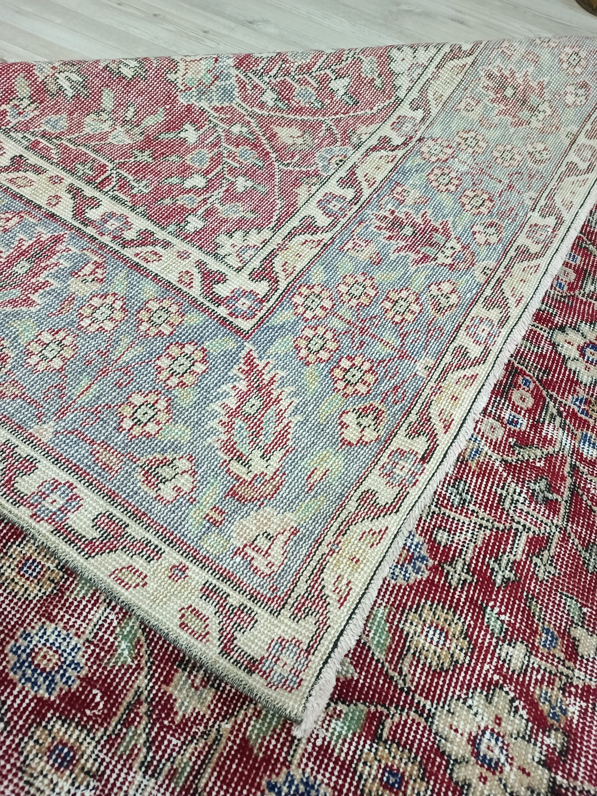 Vintage Doğal Yün Halı 187x310 cm 10834 - Görsel 6