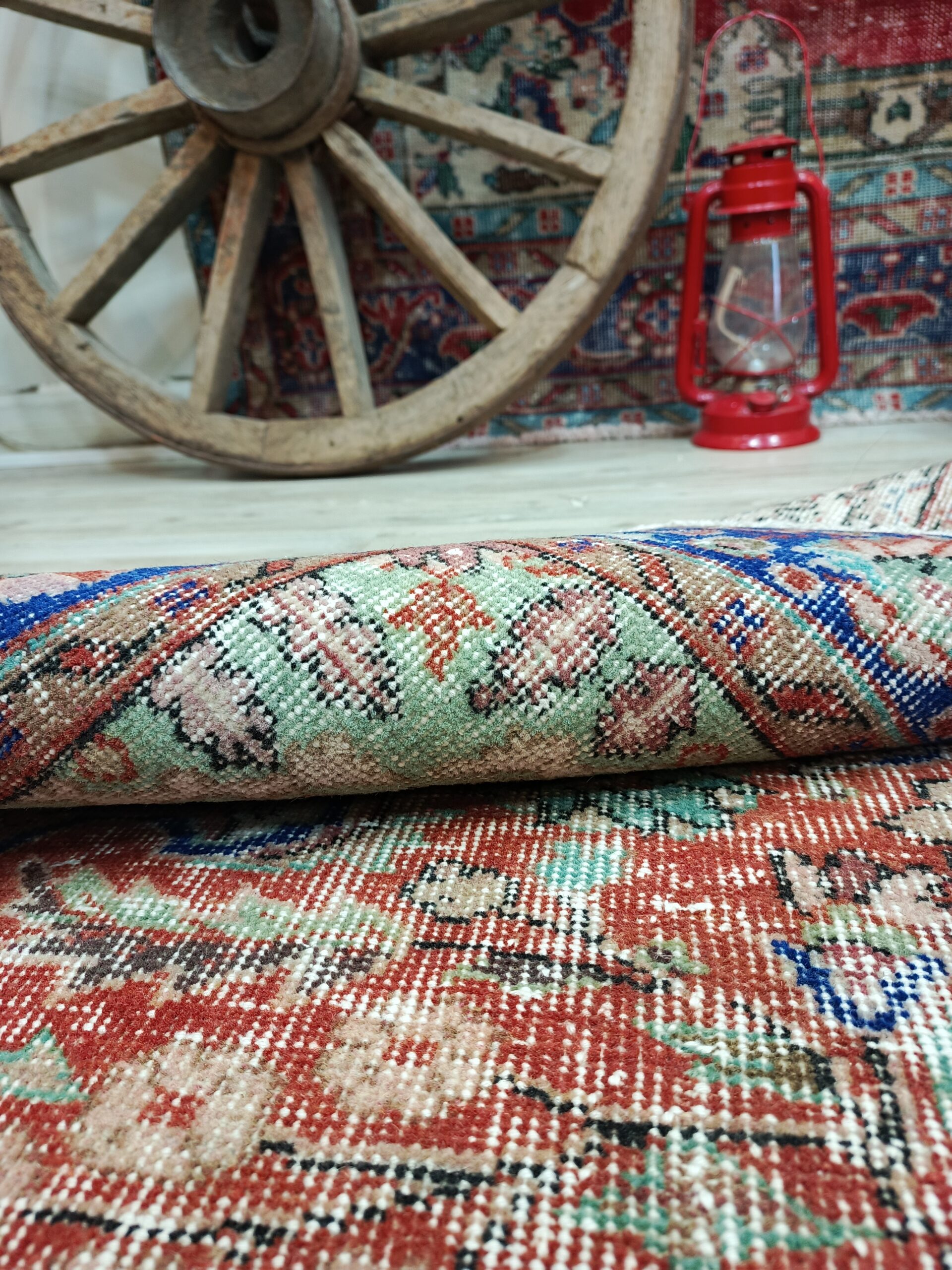 Vintage Handwoven Natural Rug — detail view 5, handmade vintage rug