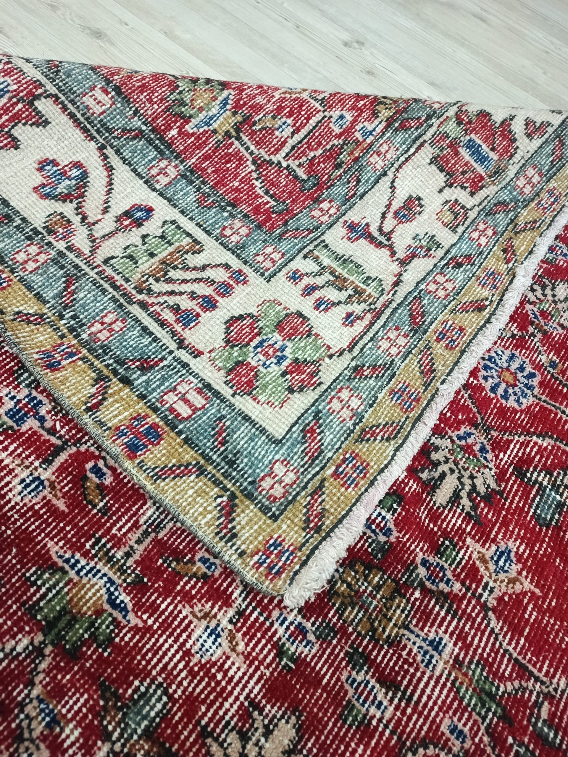 Vintage Hand-Woven Wool Rug — detail view 4, vintage vintage rug