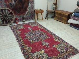 Vintage Eskitme Yün Halı 141x285 cm 10837