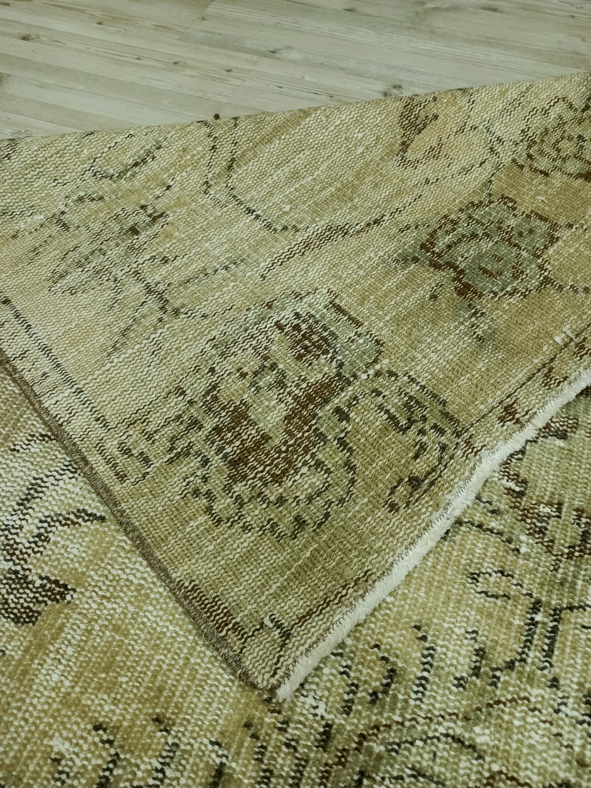 Vintage Wool & Cotton Rug — detail view 3, vintage vintage rug