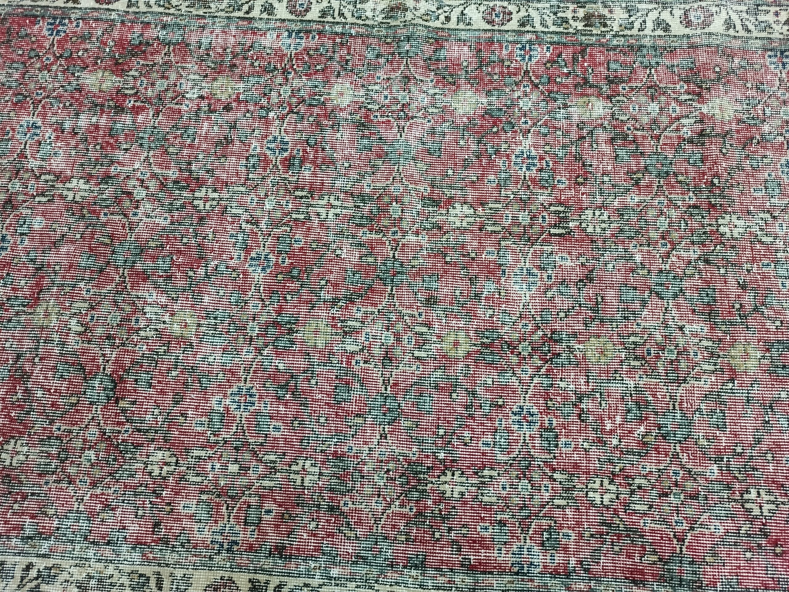 Wool & Cotton Vintage Rug — detail view 3, vintage vintage rug