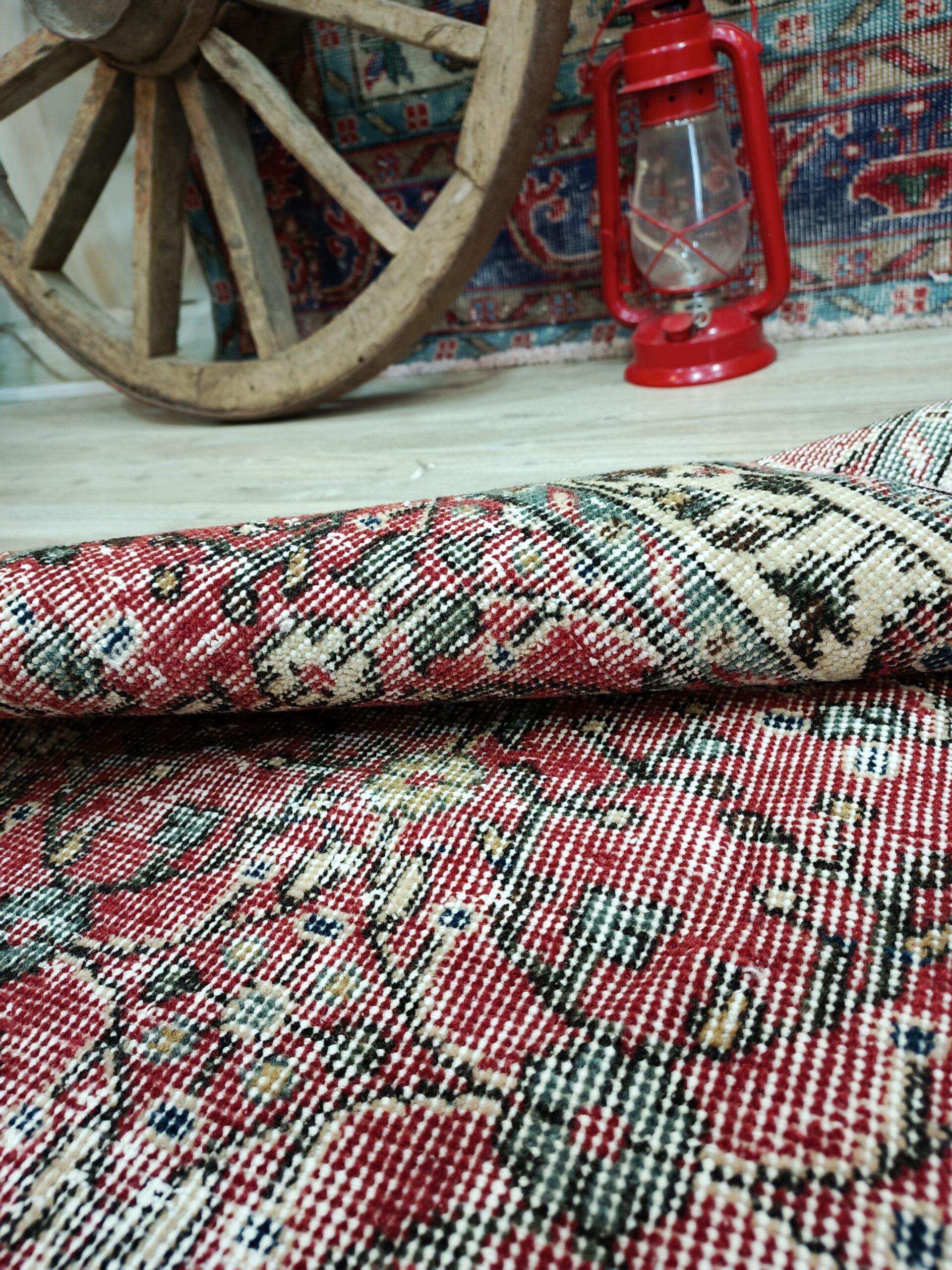 Wool & Cotton Vintage Rug — detail view 4, vintage vintage rug